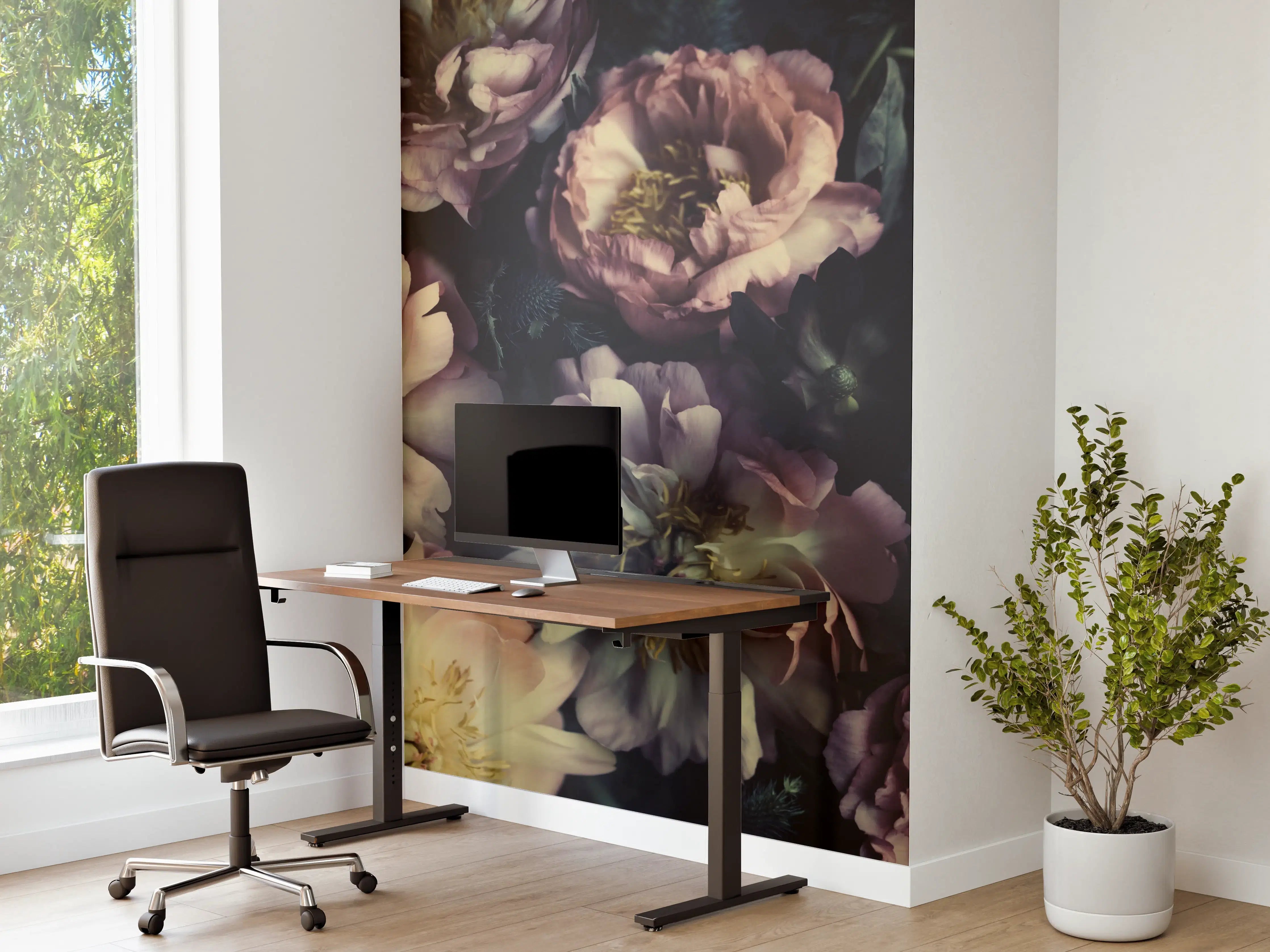 Büro Wandgestaltung - Atemberaubende Pfingstrosen