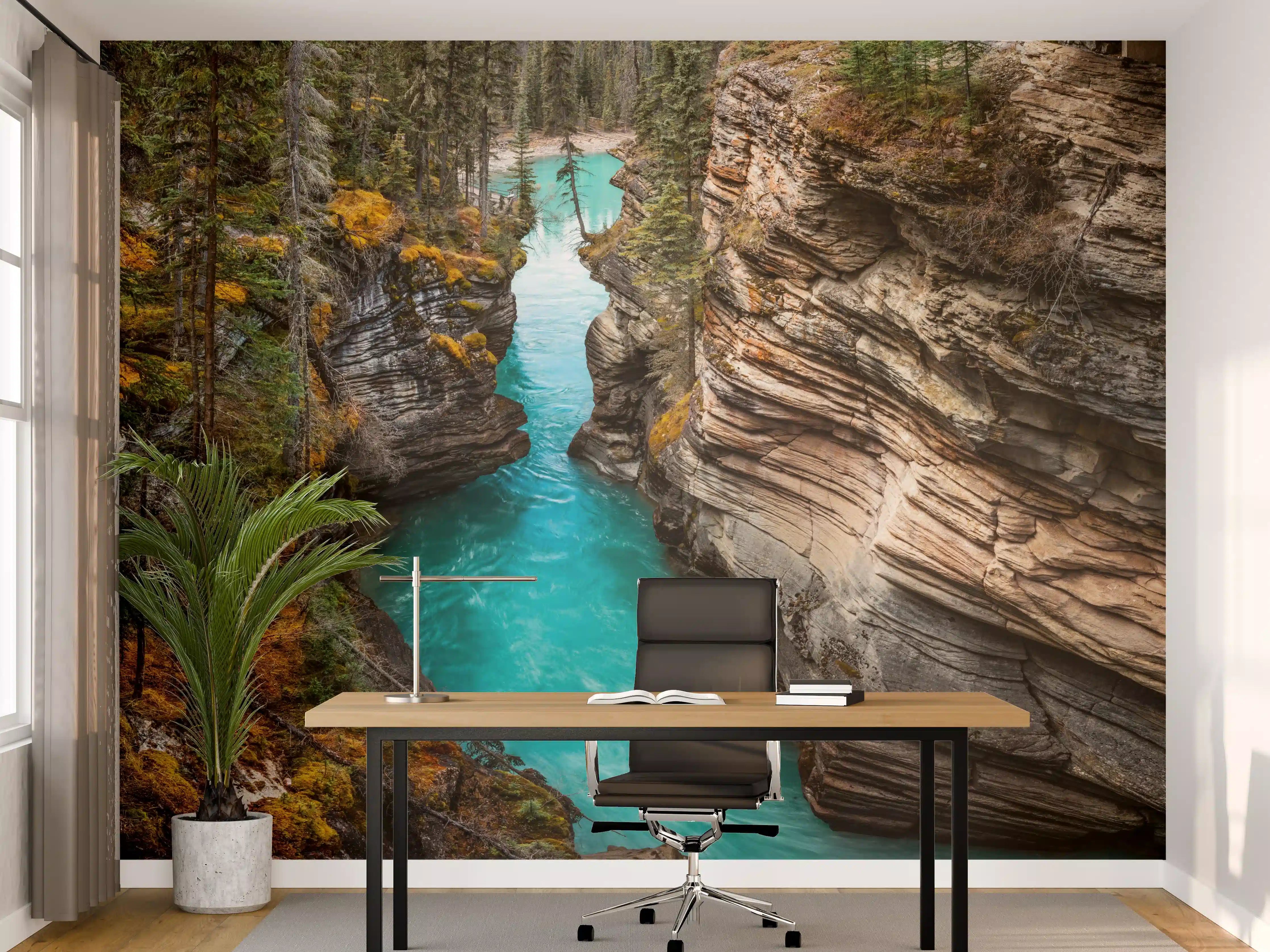 Büro Wandgestaltung - Athabasca Wasserfälle - Kanada