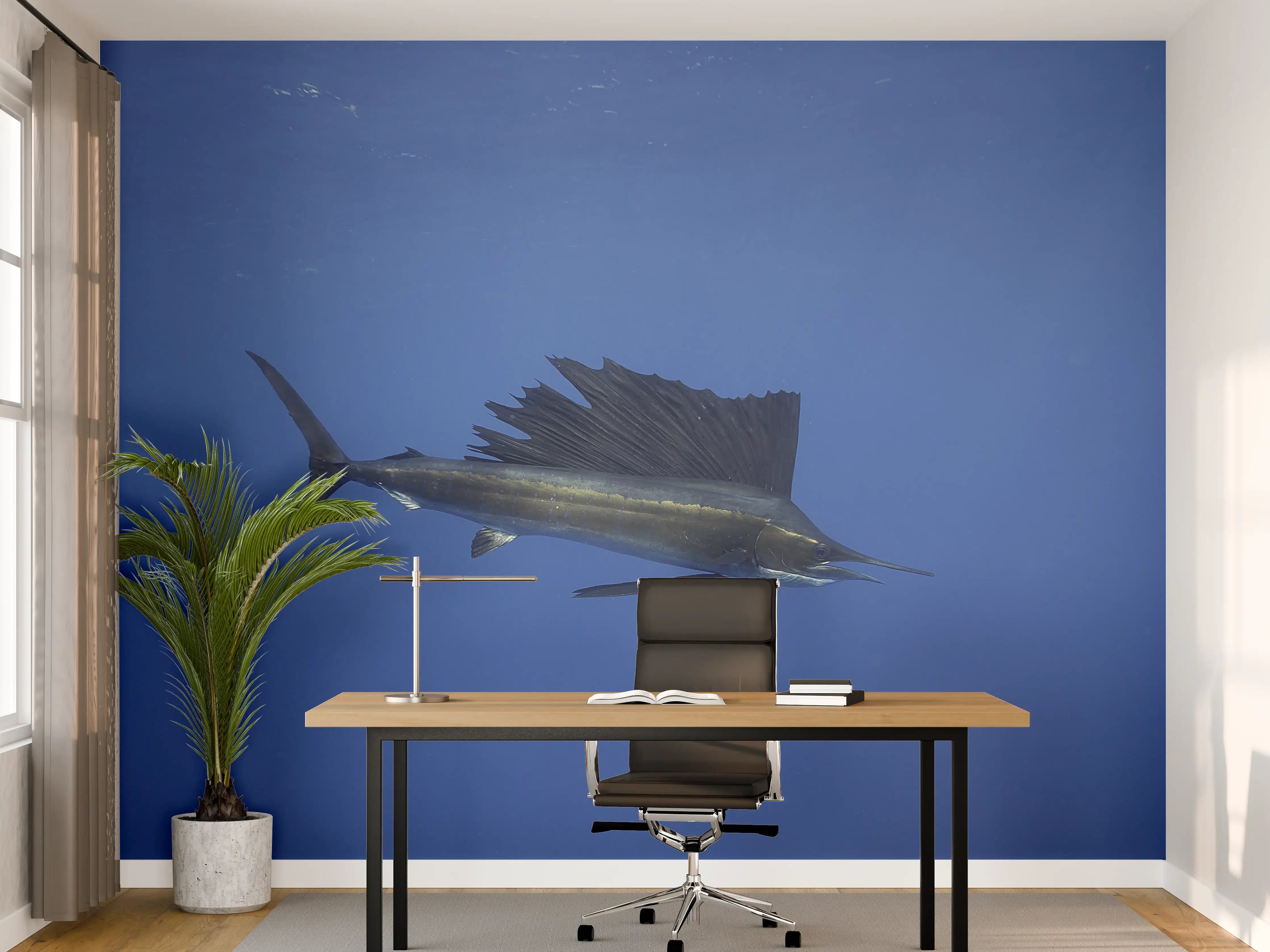 Büro Wandgestaltung - Atlantischer Segelfisch vor Küste Mexico