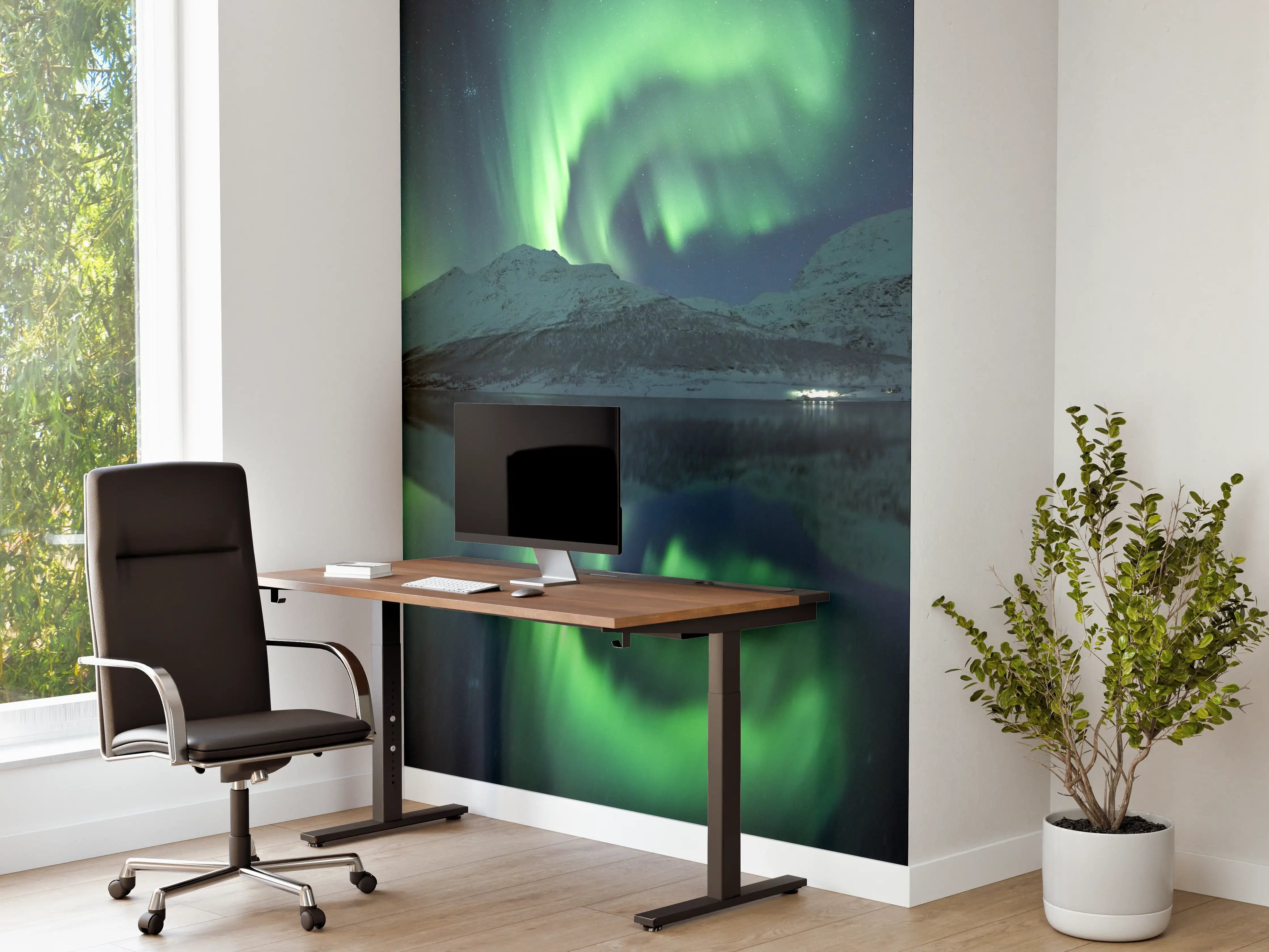 Büro Wandgestaltung - Aurora Borealis Reflexion
