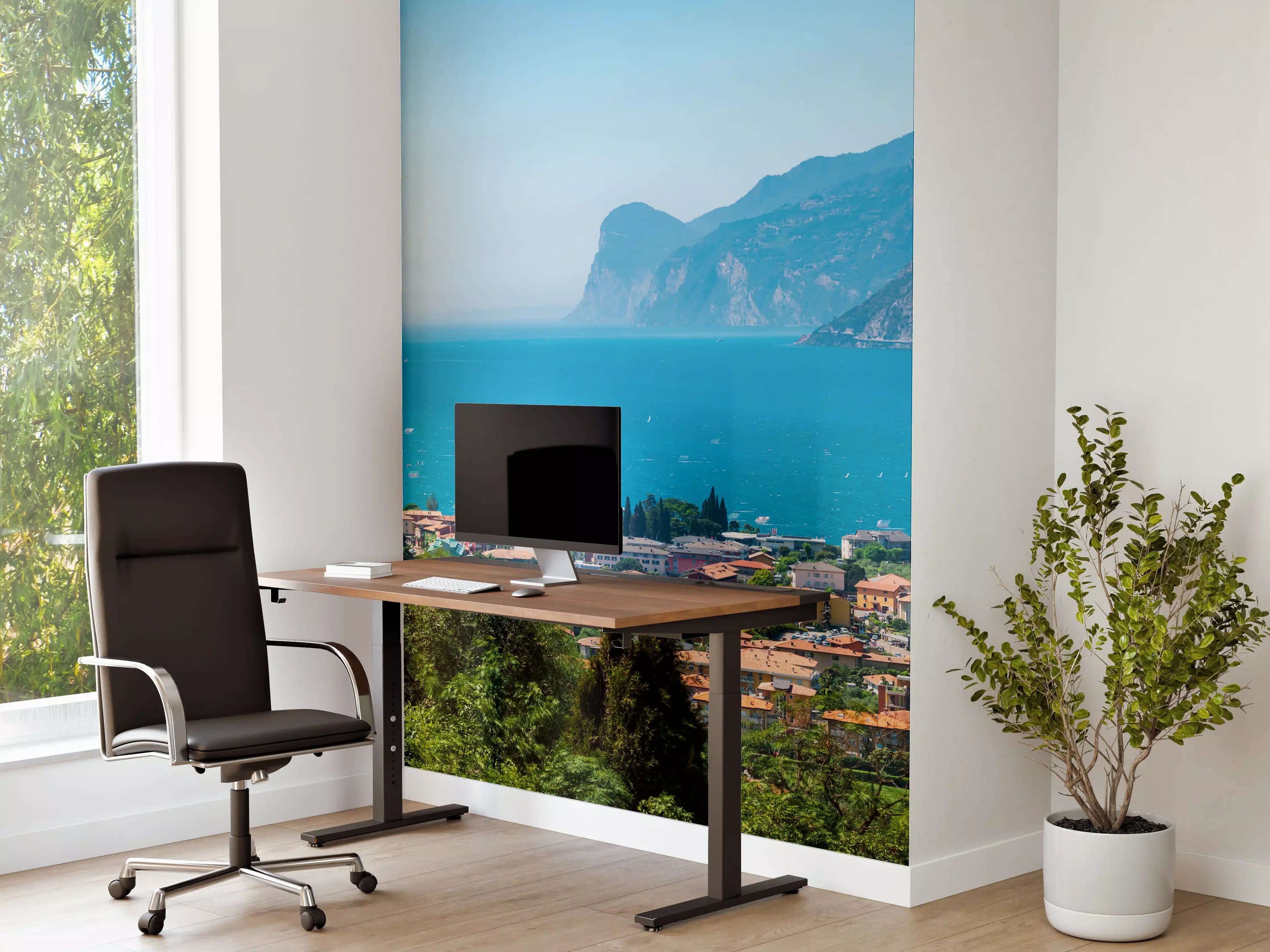 Büro Wandgestaltung - Aussicht vom Gipfel auf Gardasee