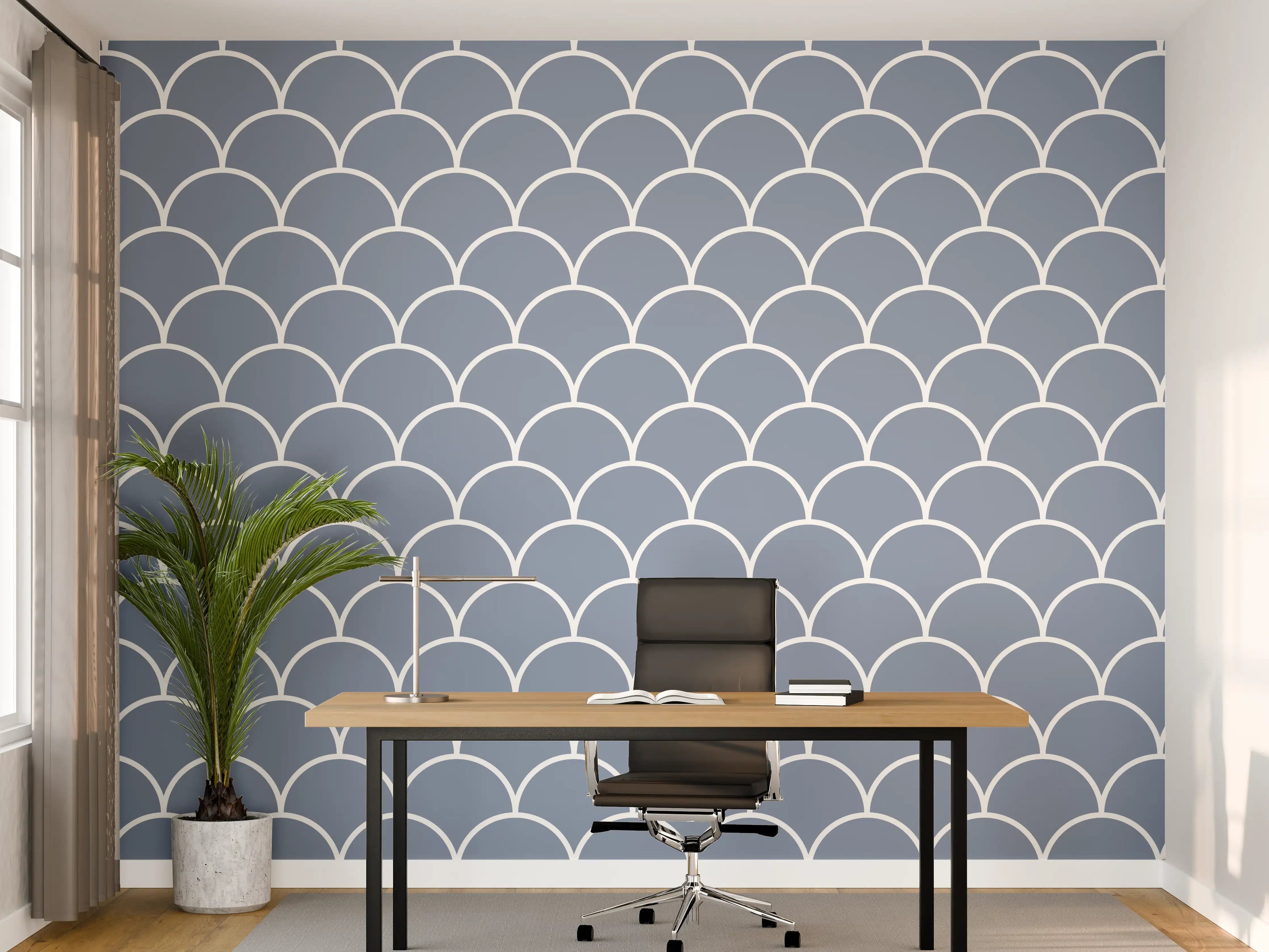 Büro Wandgestaltung - Azzurro-Polvere-Wandmotiv