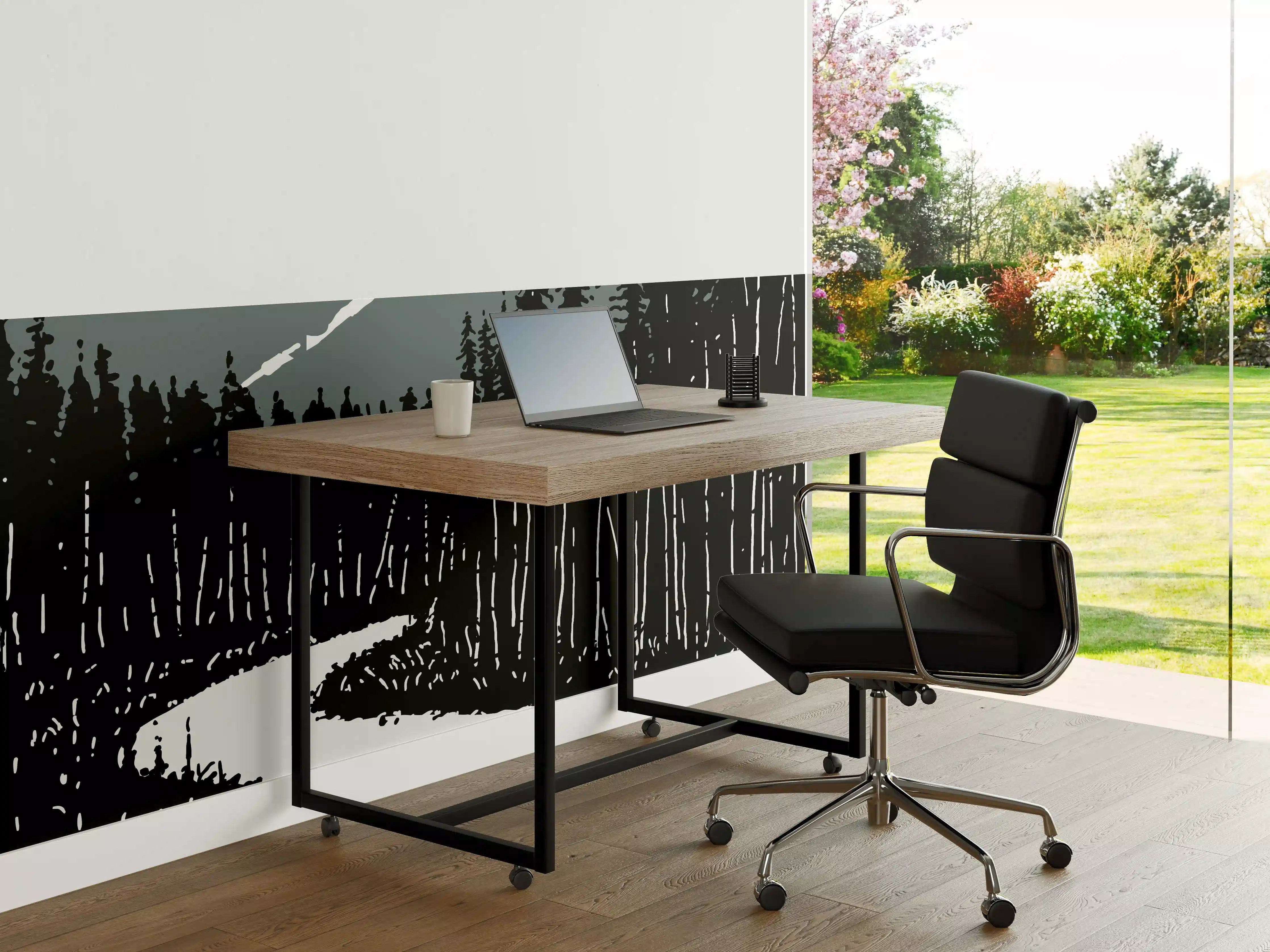 Büro Wandgestaltung - Bär auf einem Waldweg