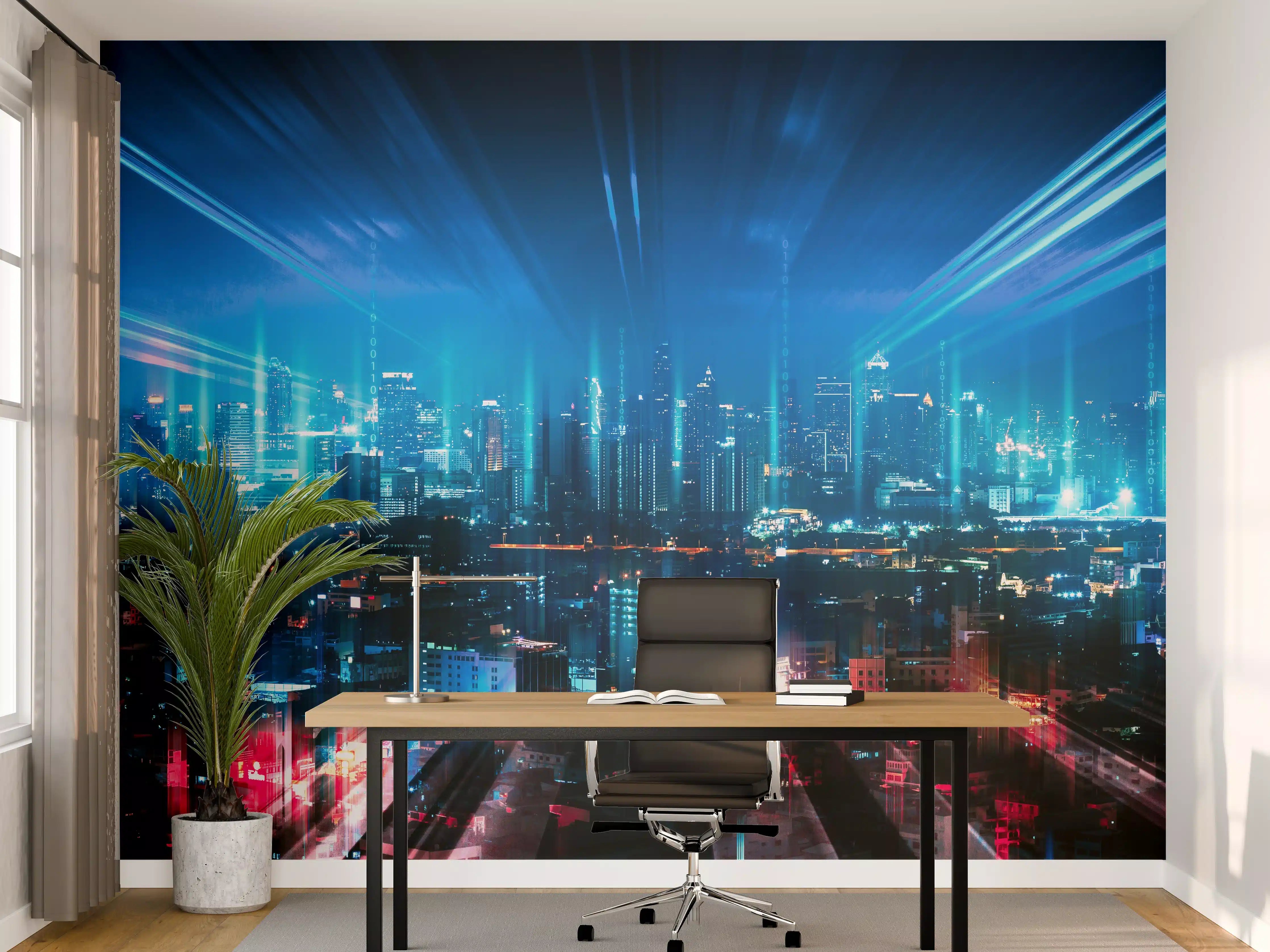 Büro Wandgestaltung - Bangkok bei Nacht - Thailand