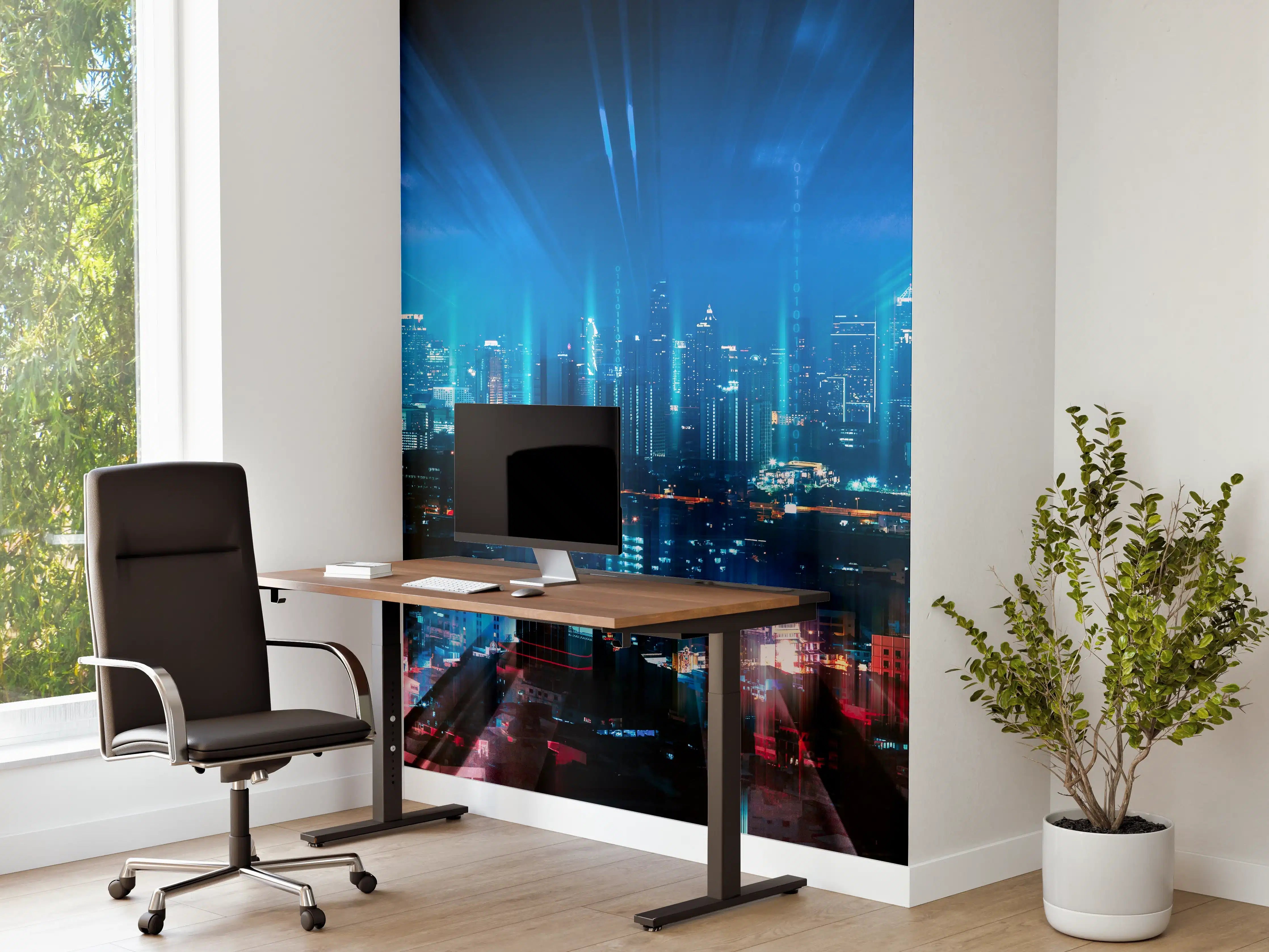 Büro Wandgestaltung - Bangkok bei Nacht - Thailand