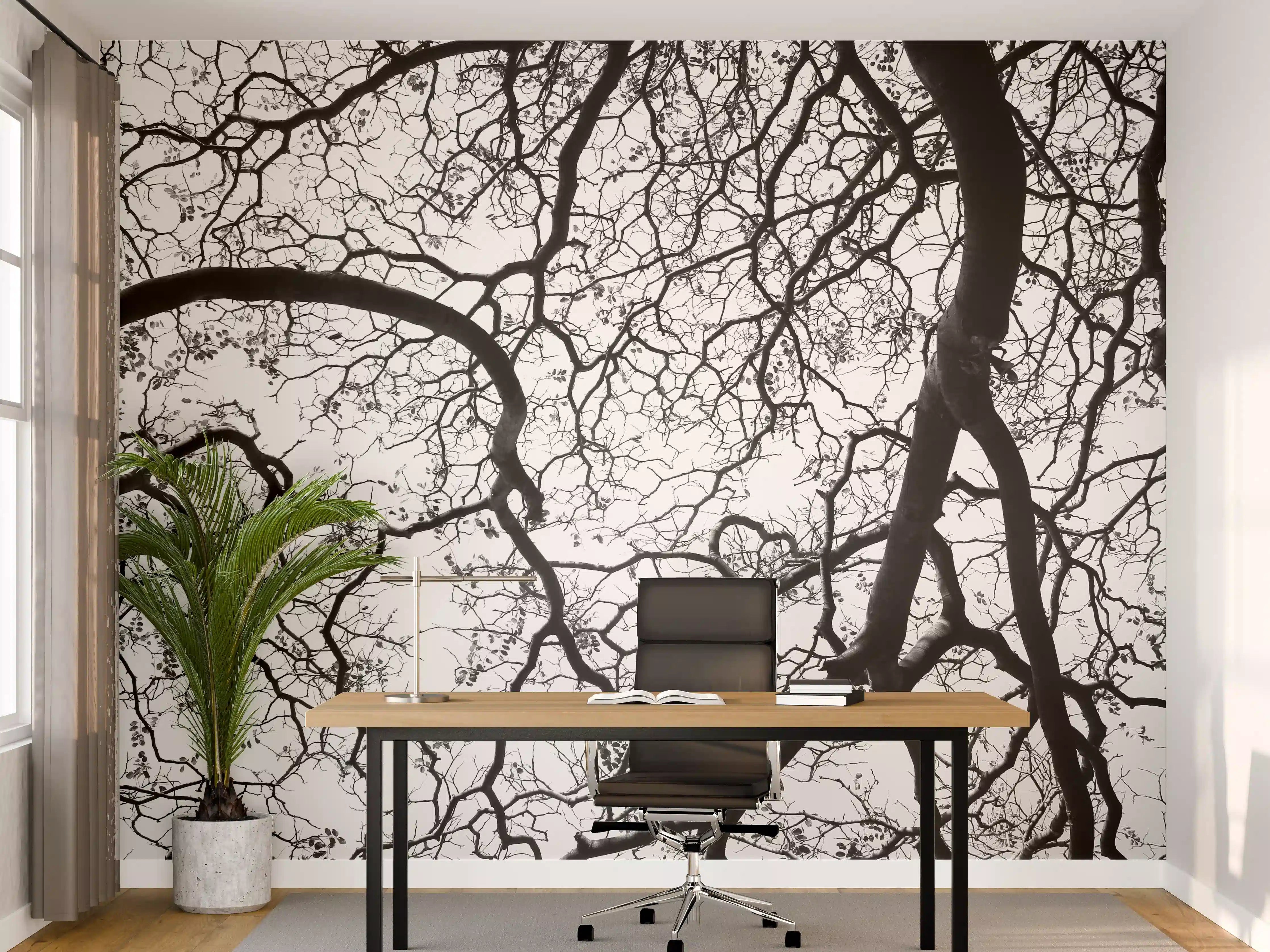 Büro Wandgestaltung - Baumkrone im Winterschlaf