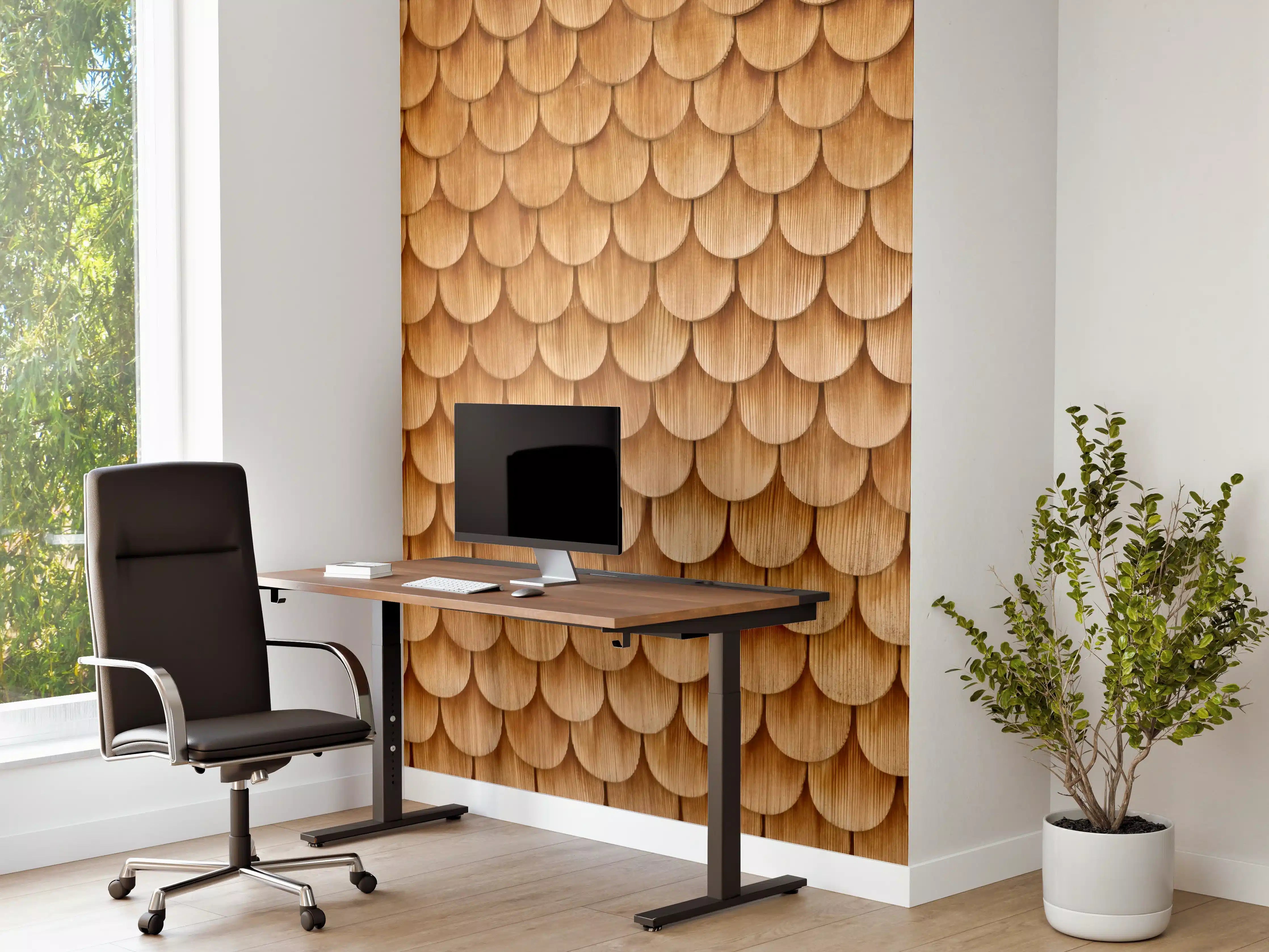 Büro Wandgestaltung - Bayrische Holzschindeln