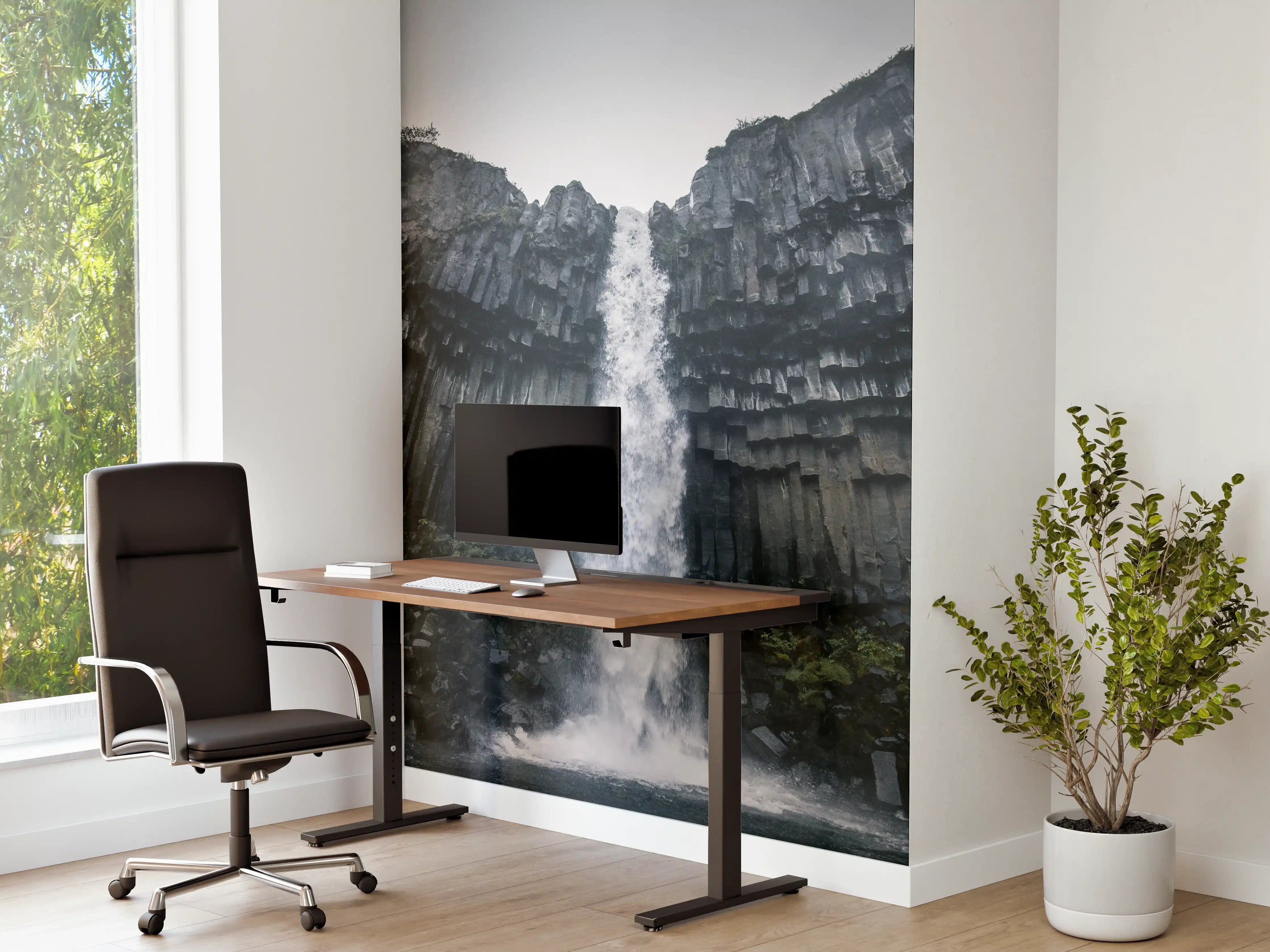Büro Wandgestaltung - Beeindruckender Svartifoss Wasserfall
