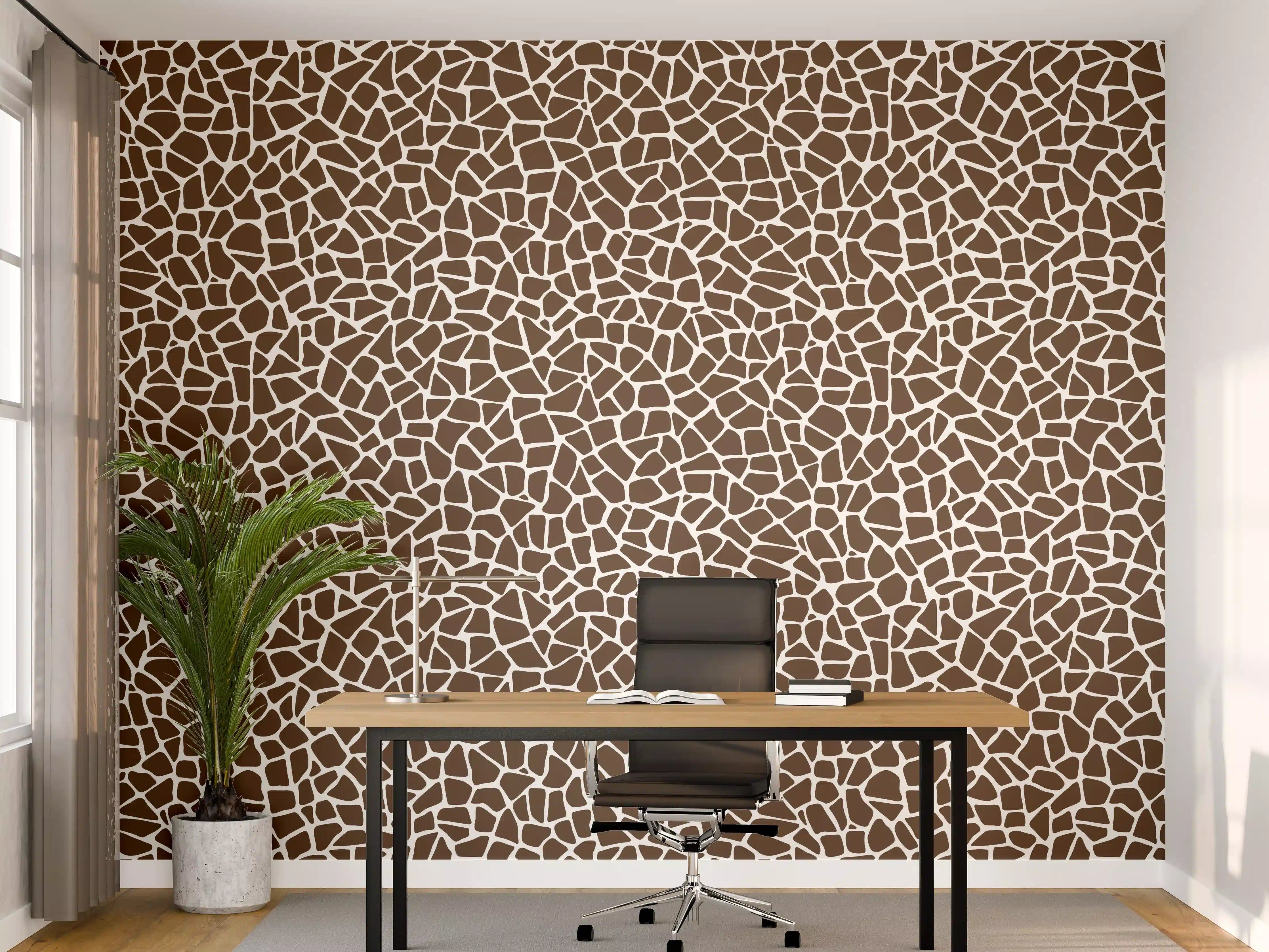 Büro Wandgestaltung - Beige- und Brauntöne, moderne Fliesen