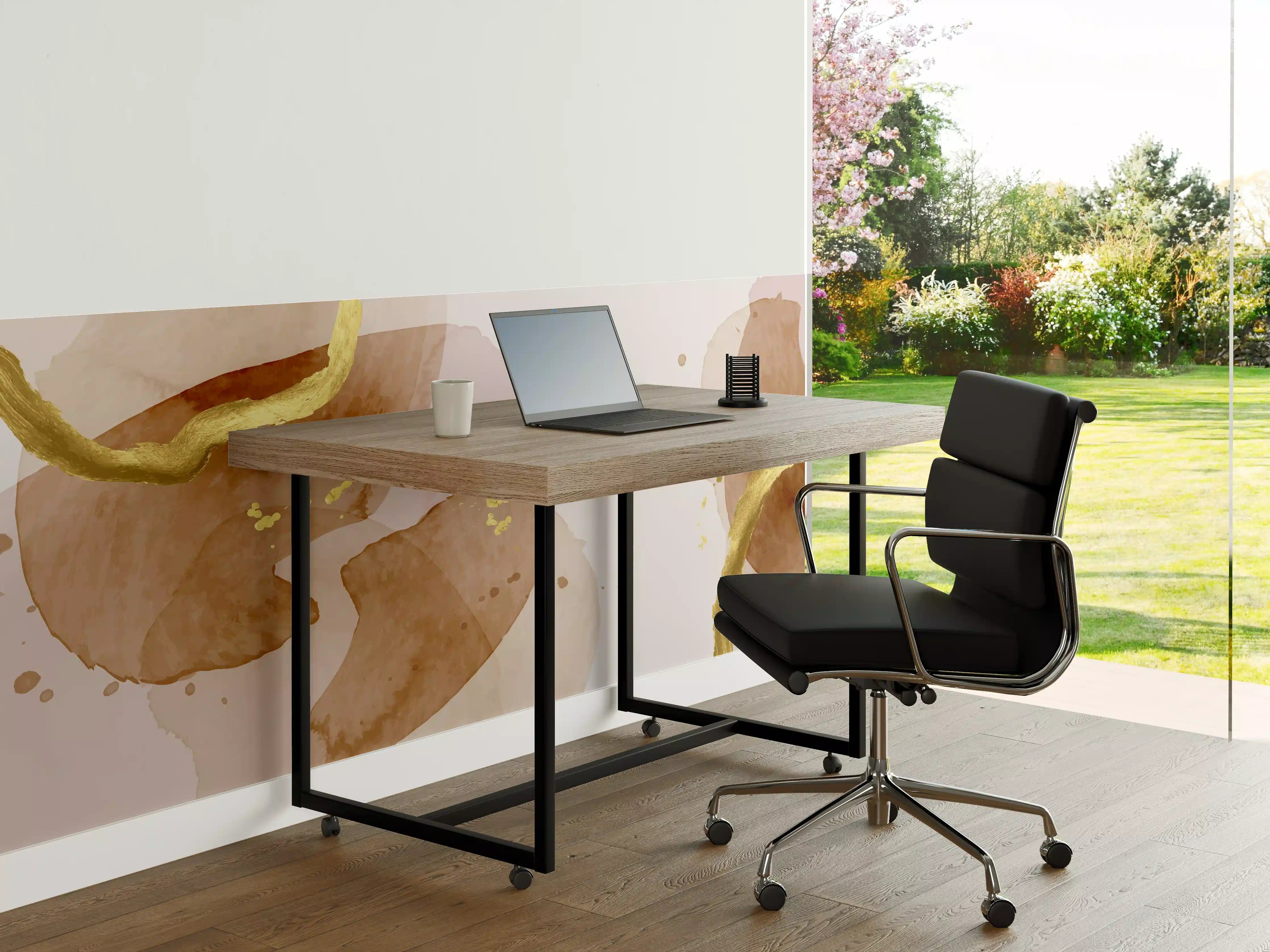 Büro Wandgestaltung - Beige Aquarell Kunst