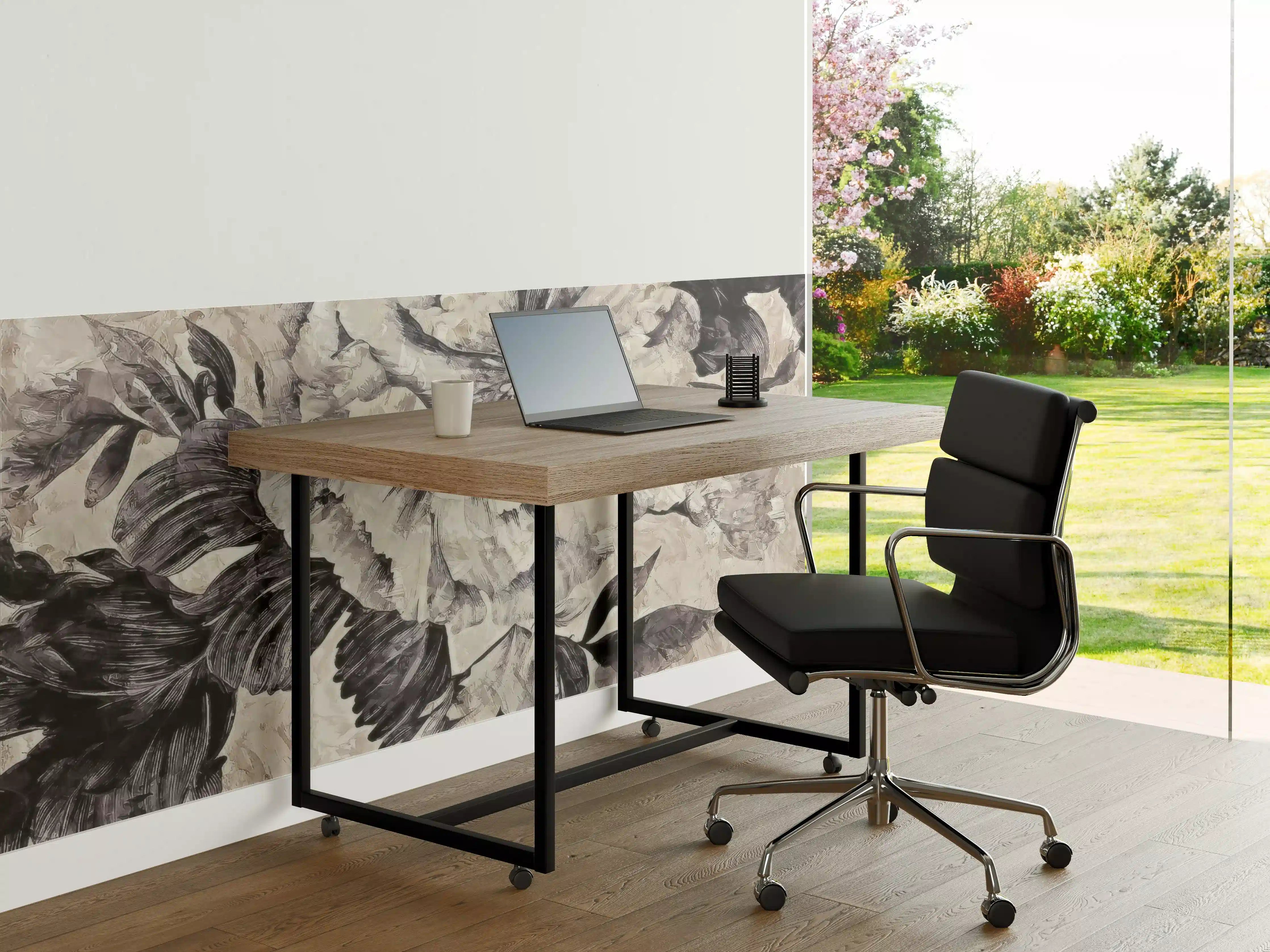 Büro Wandgestaltung - Beige Blumenmuster Textur