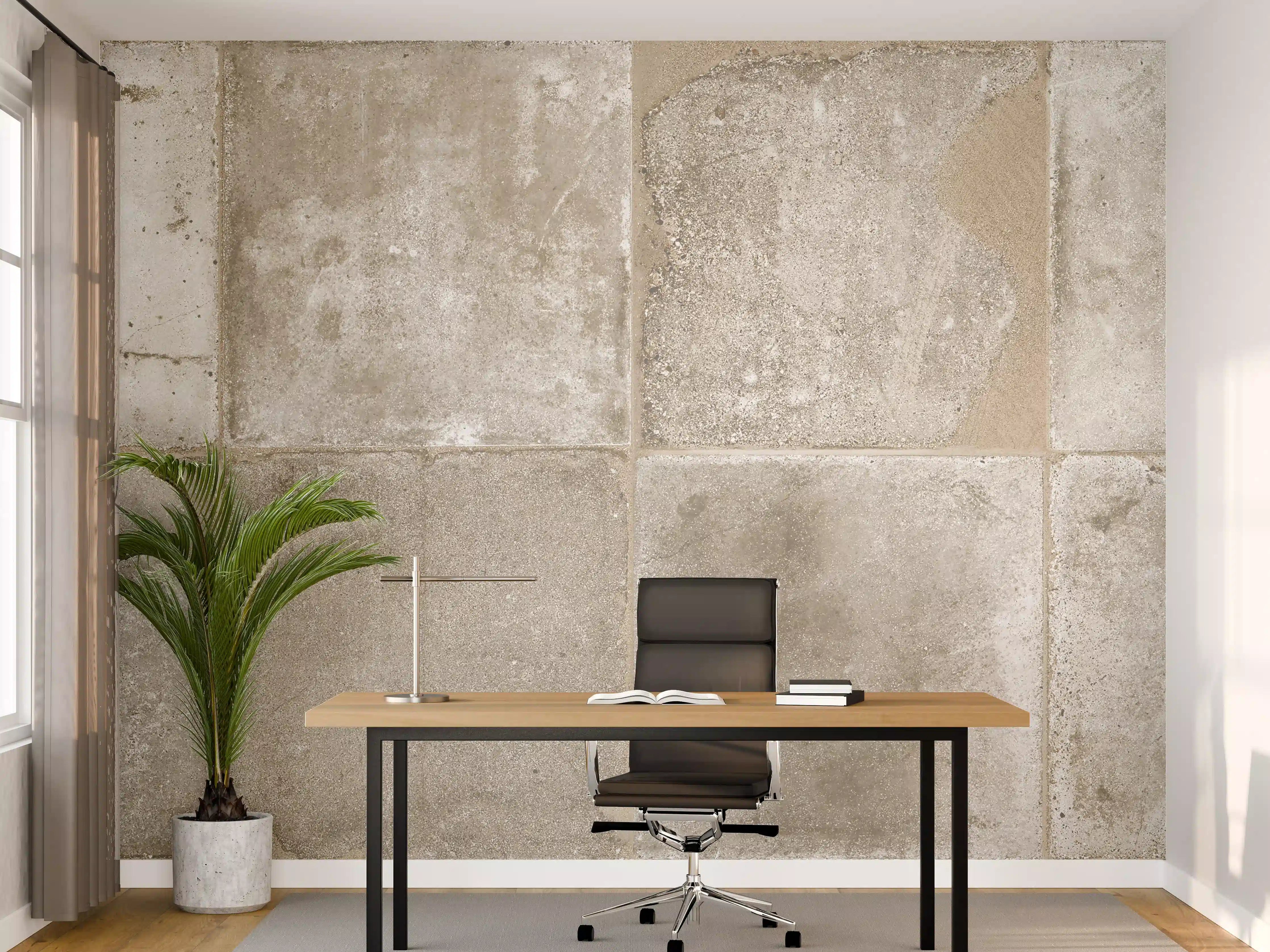 Büro Wandgestaltung - Beige Grau Steinwand-Textur