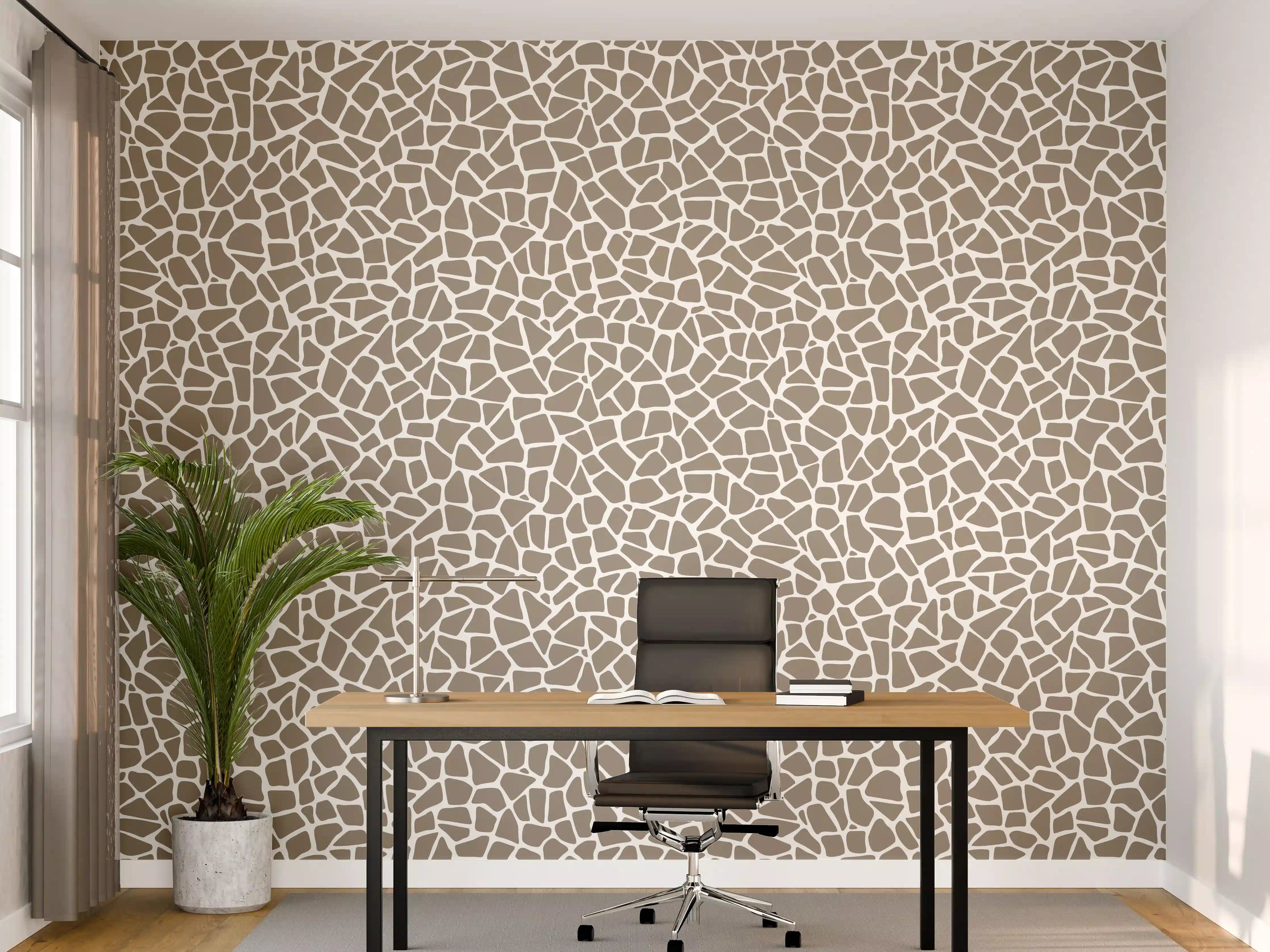 Büro Wandgestaltung - Beige-Grau-Tessere-Textur