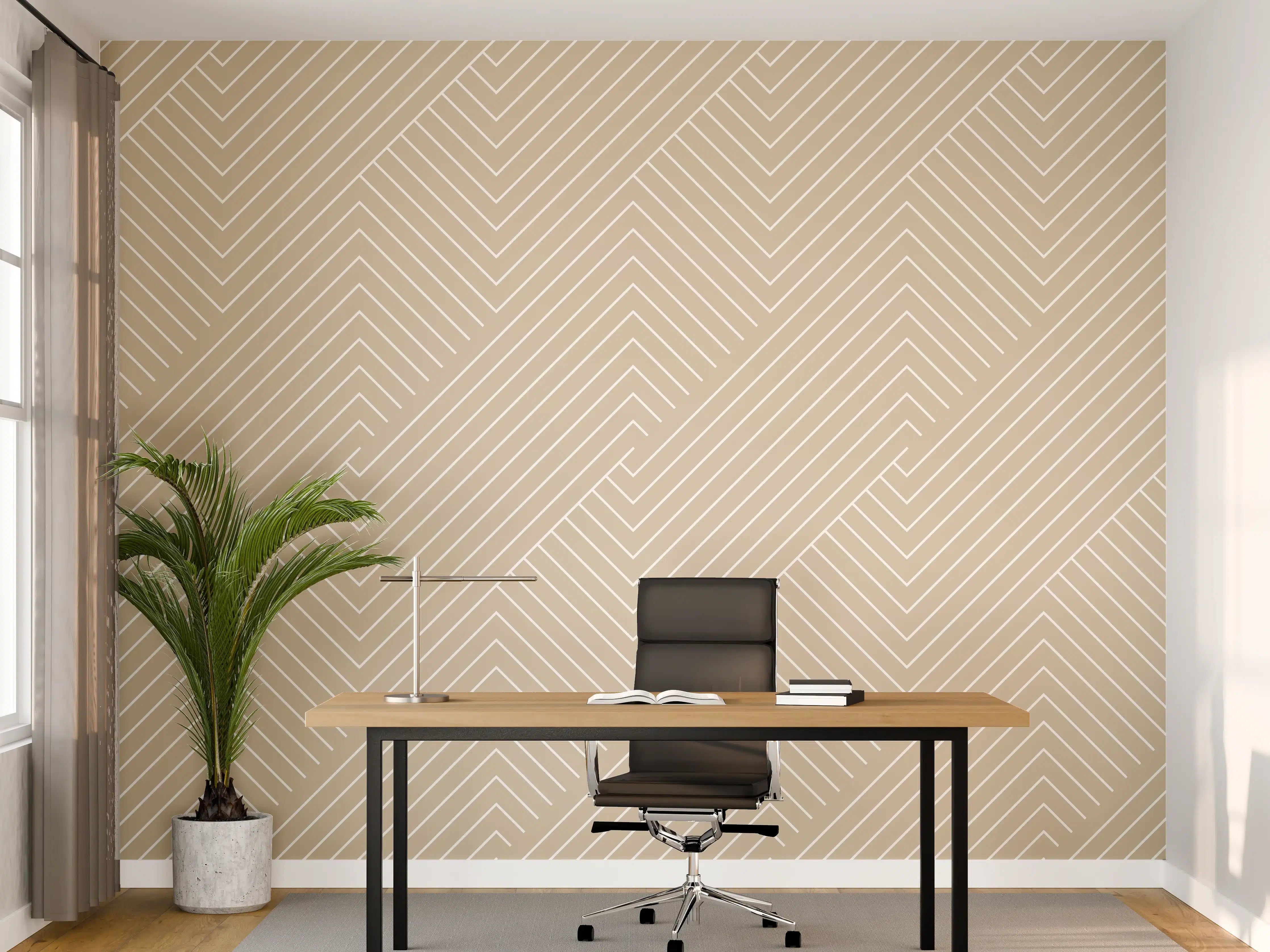Büro Wandgestaltung - Beige-Graue Muster-Textur