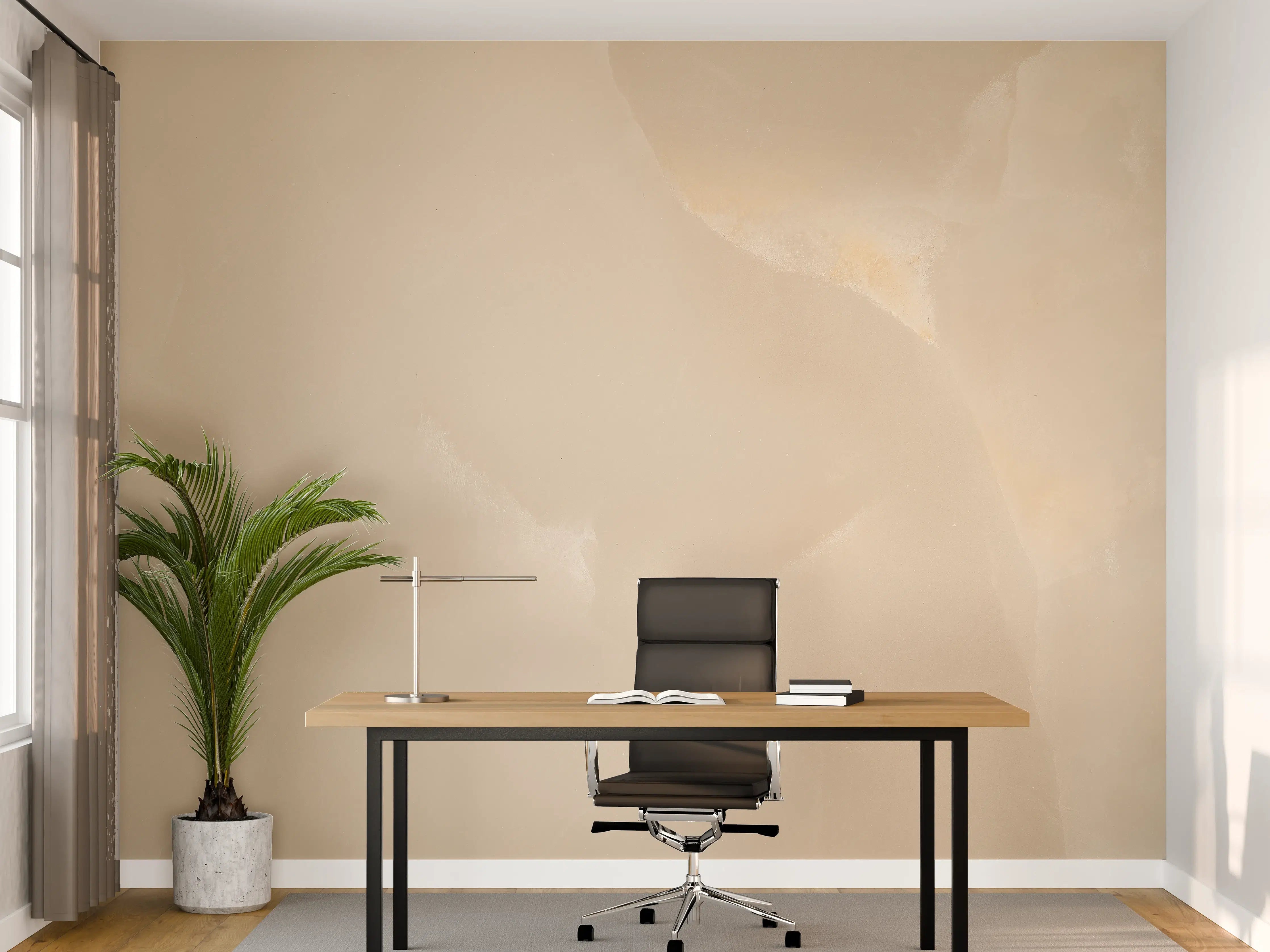 Büro Wandgestaltung - Beige Marmorstruktur mit sanften Farbtönen