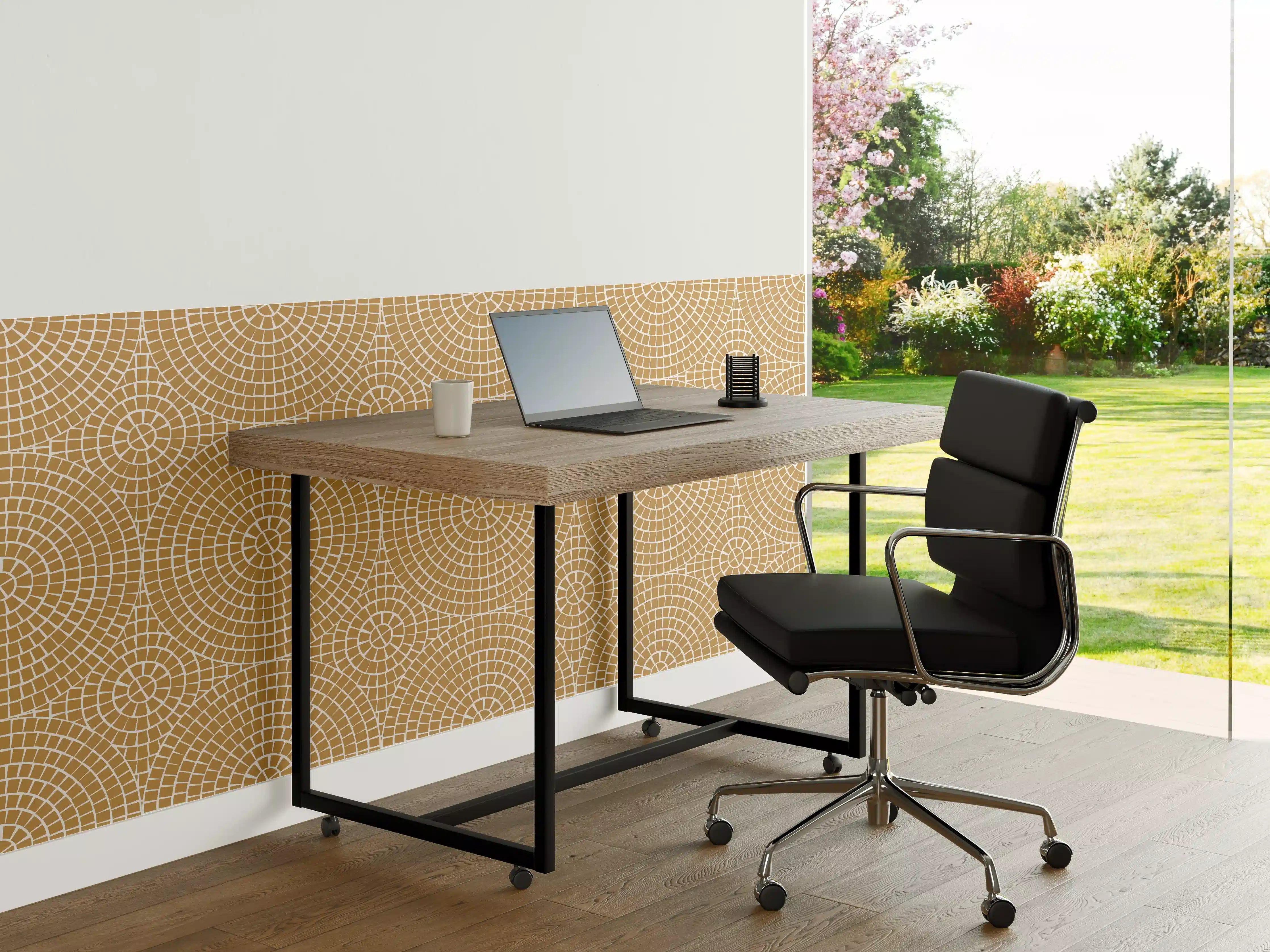 Büro Wandgestaltung - Beige Mosaikfliese mit warmen Tönen