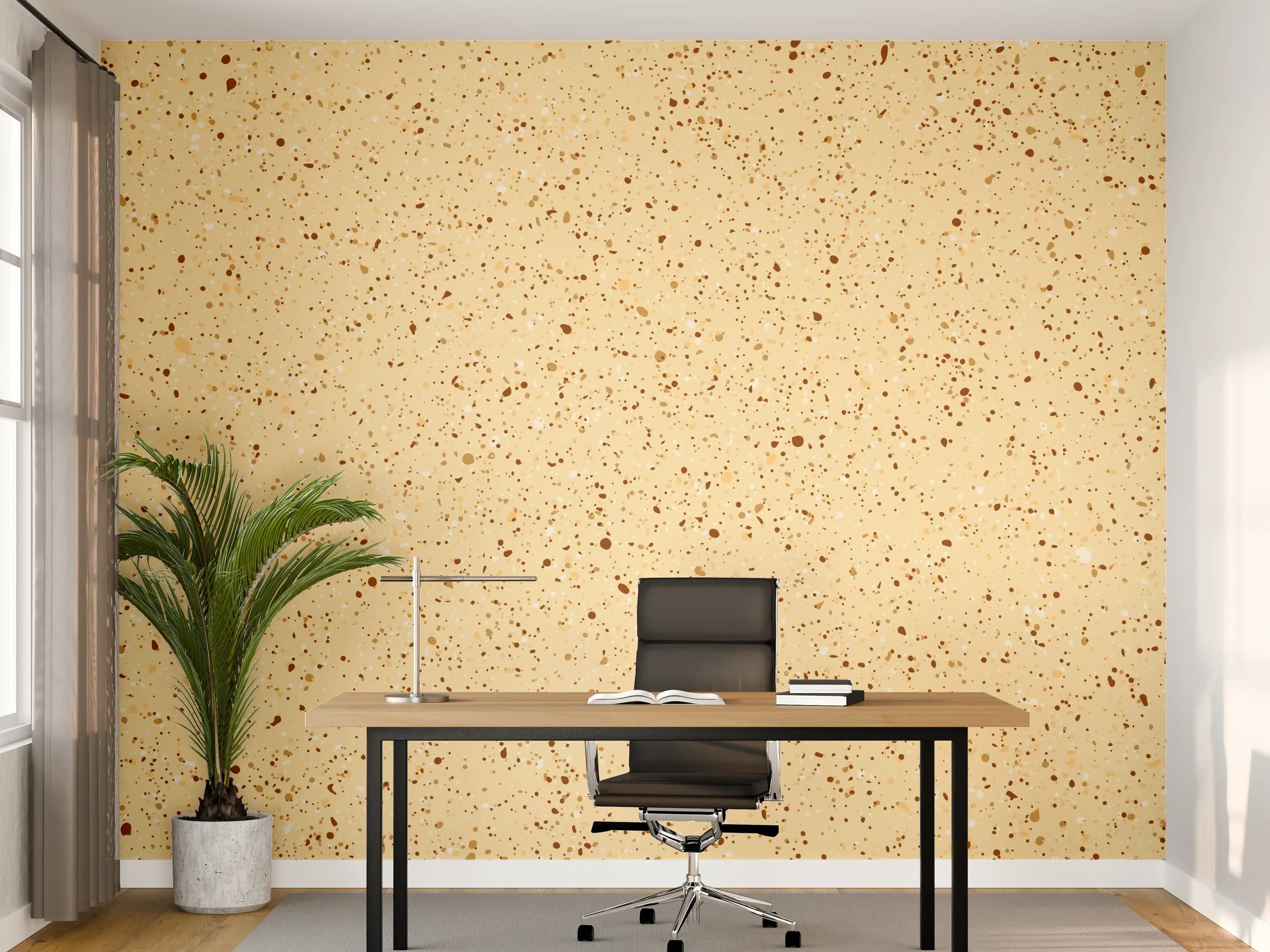 Büro Wandgestaltung - Beige mit braunen Flecken Textur