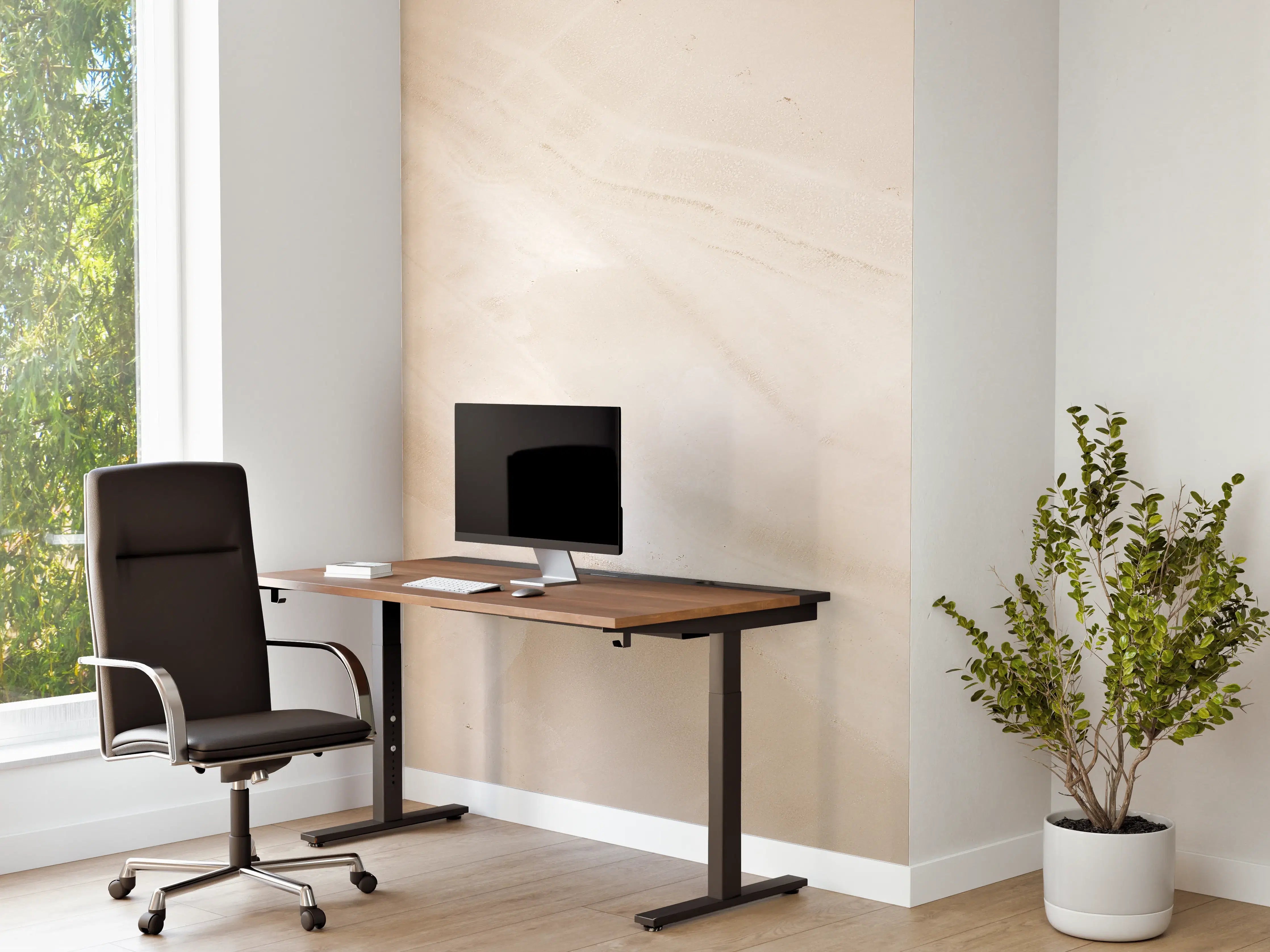 Büro Wandgestaltung - Beige natürliche Marmortextur