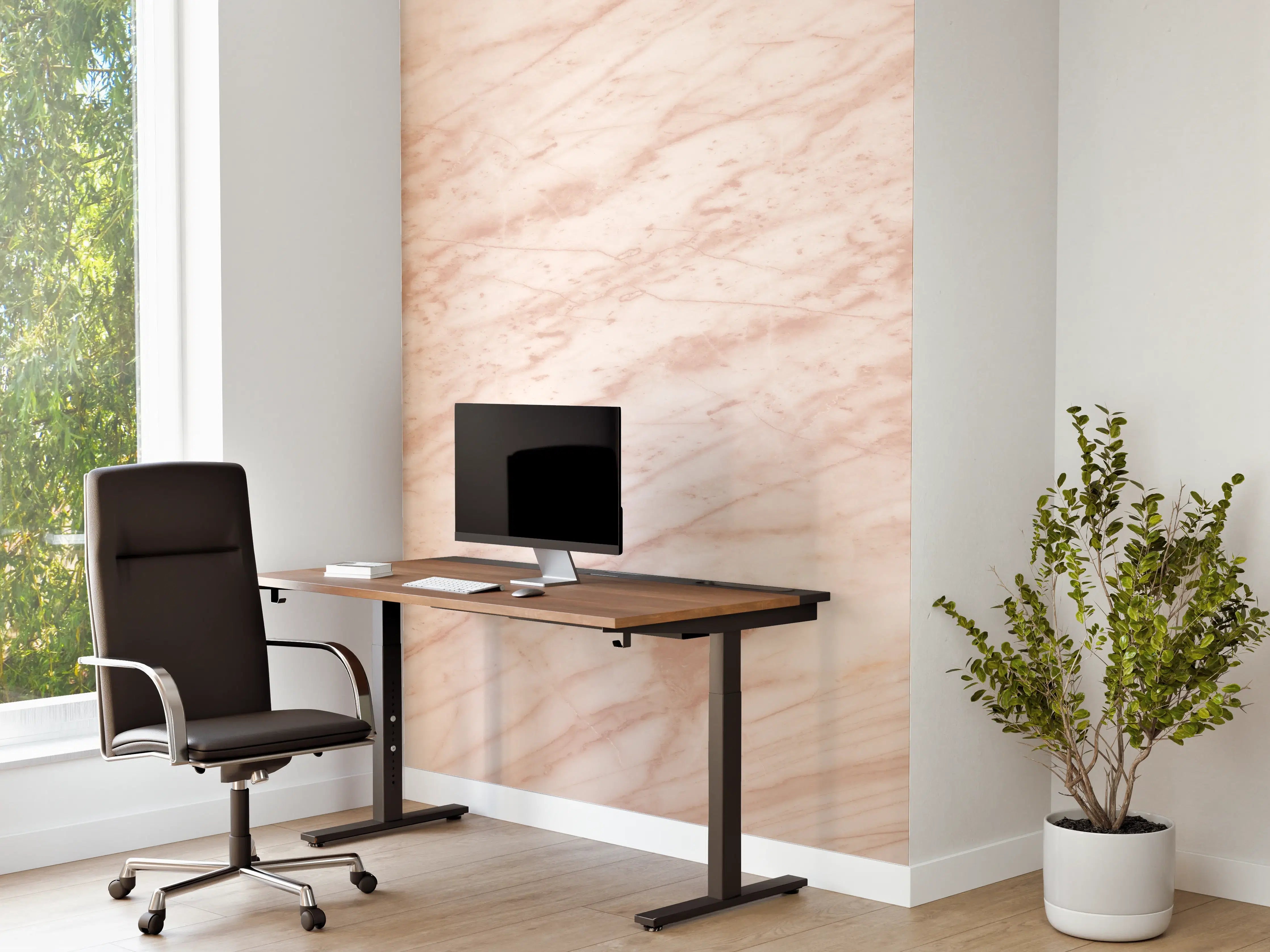 Büro Wandgestaltung - Beiger abstrakter Marmor