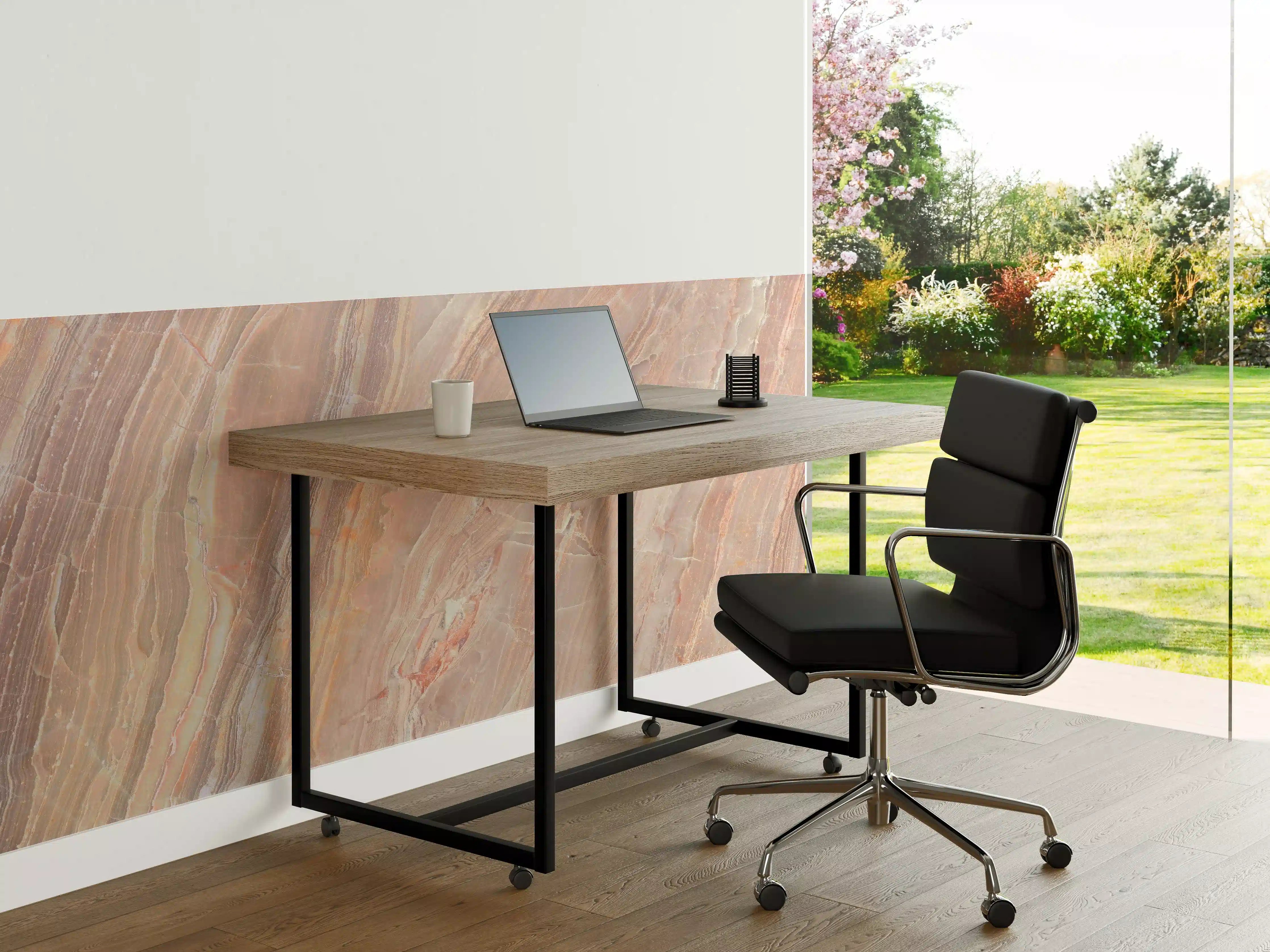 Büro Wandgestaltung - Beiges Marmor Design - Nahaufnahme