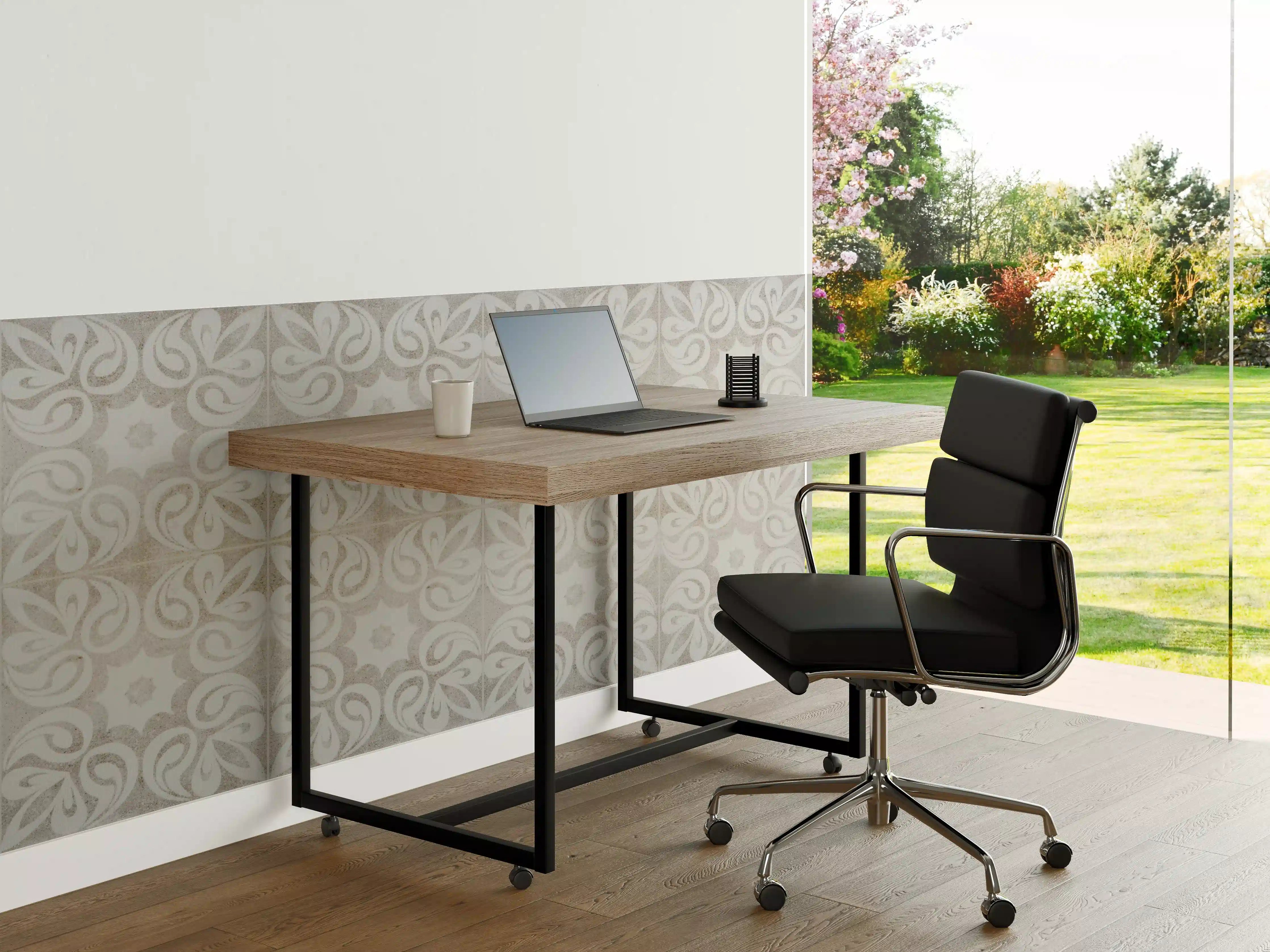 Büro Wandgestaltung - Beiges quadratisches Mosaikmotiv