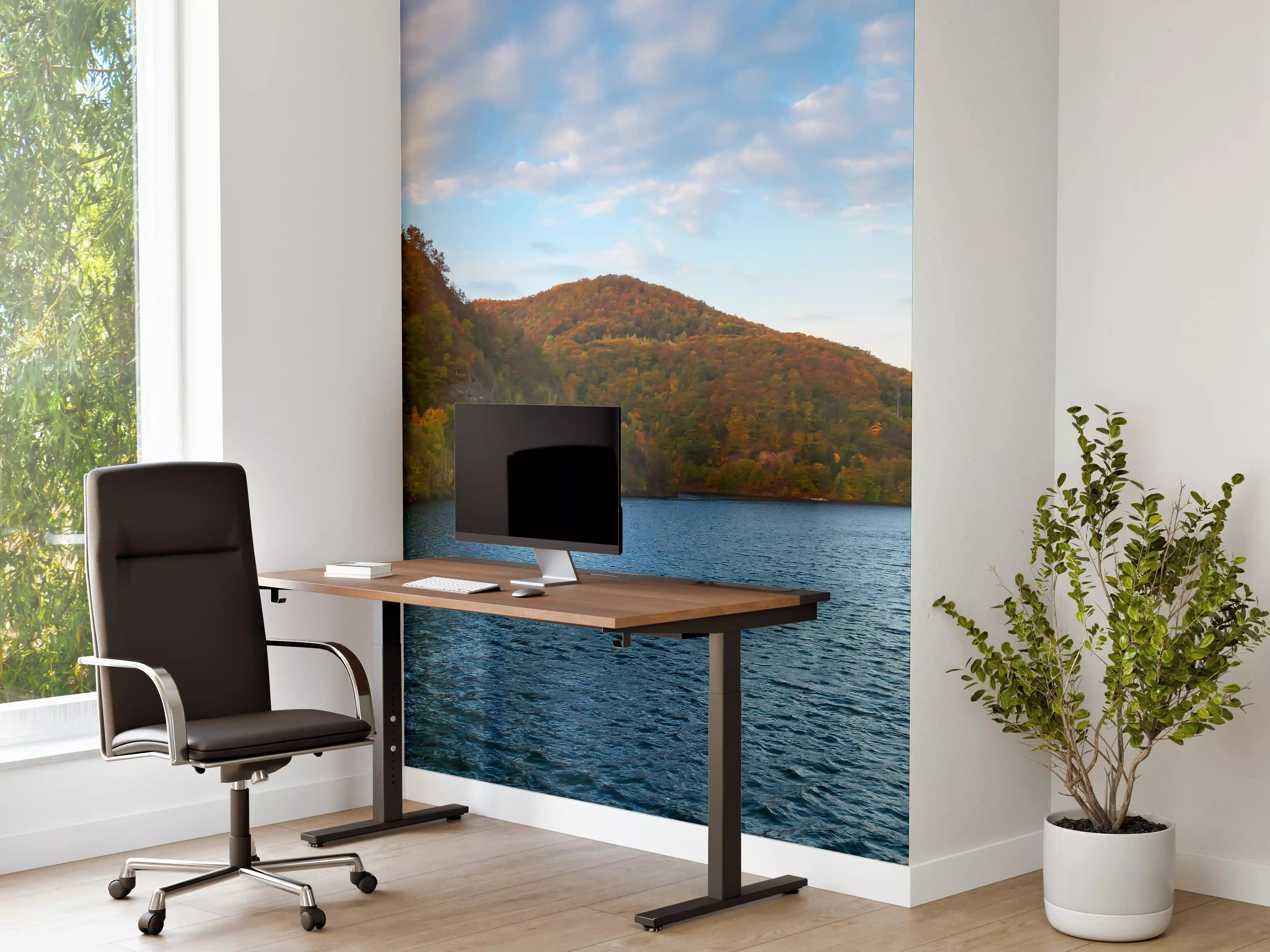 Büro Wandgestaltung - Bergsee im Sonnenlicht