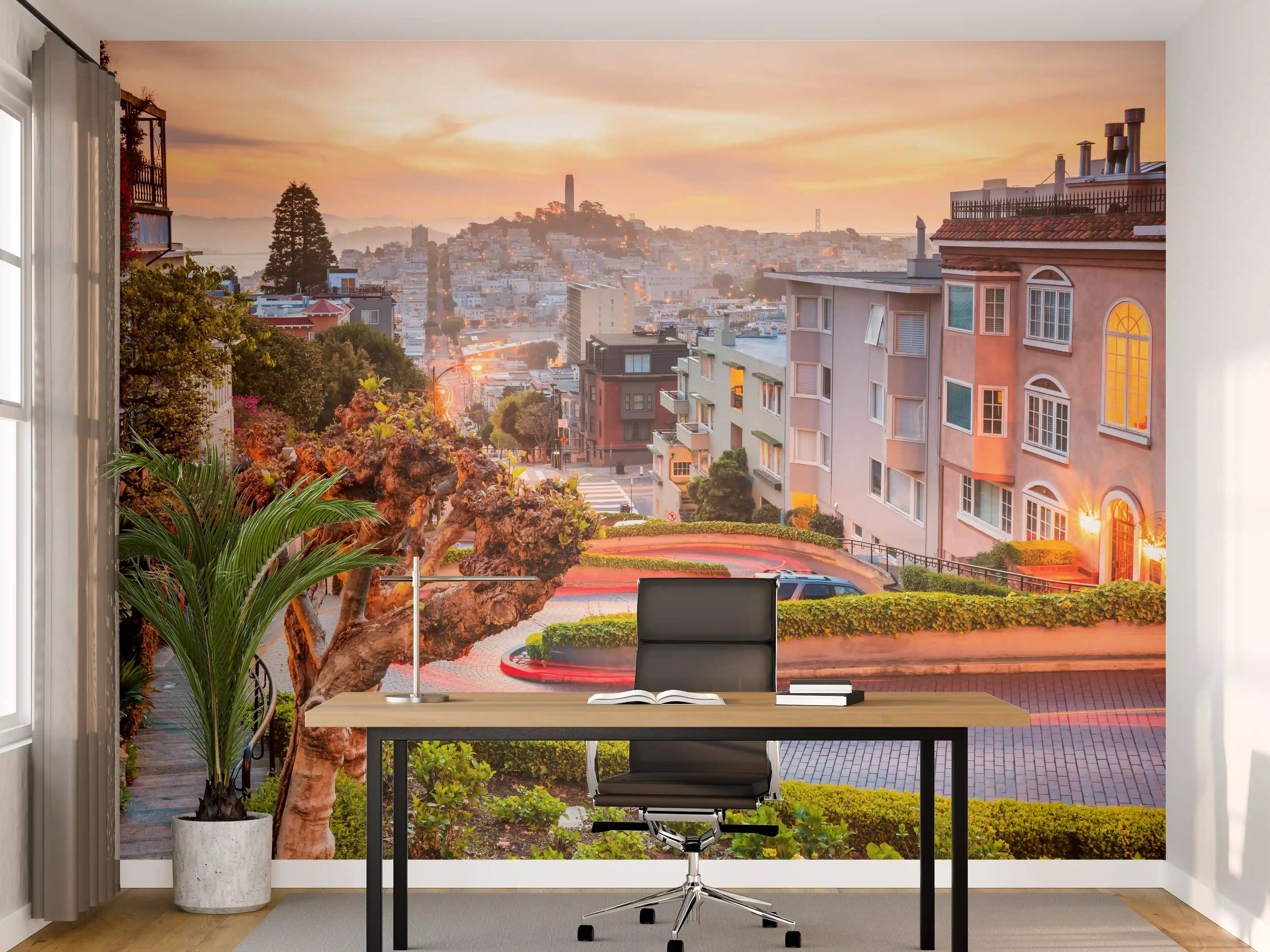 Büro Wandgestaltung - Berühmte Lombard Street in San Francisco