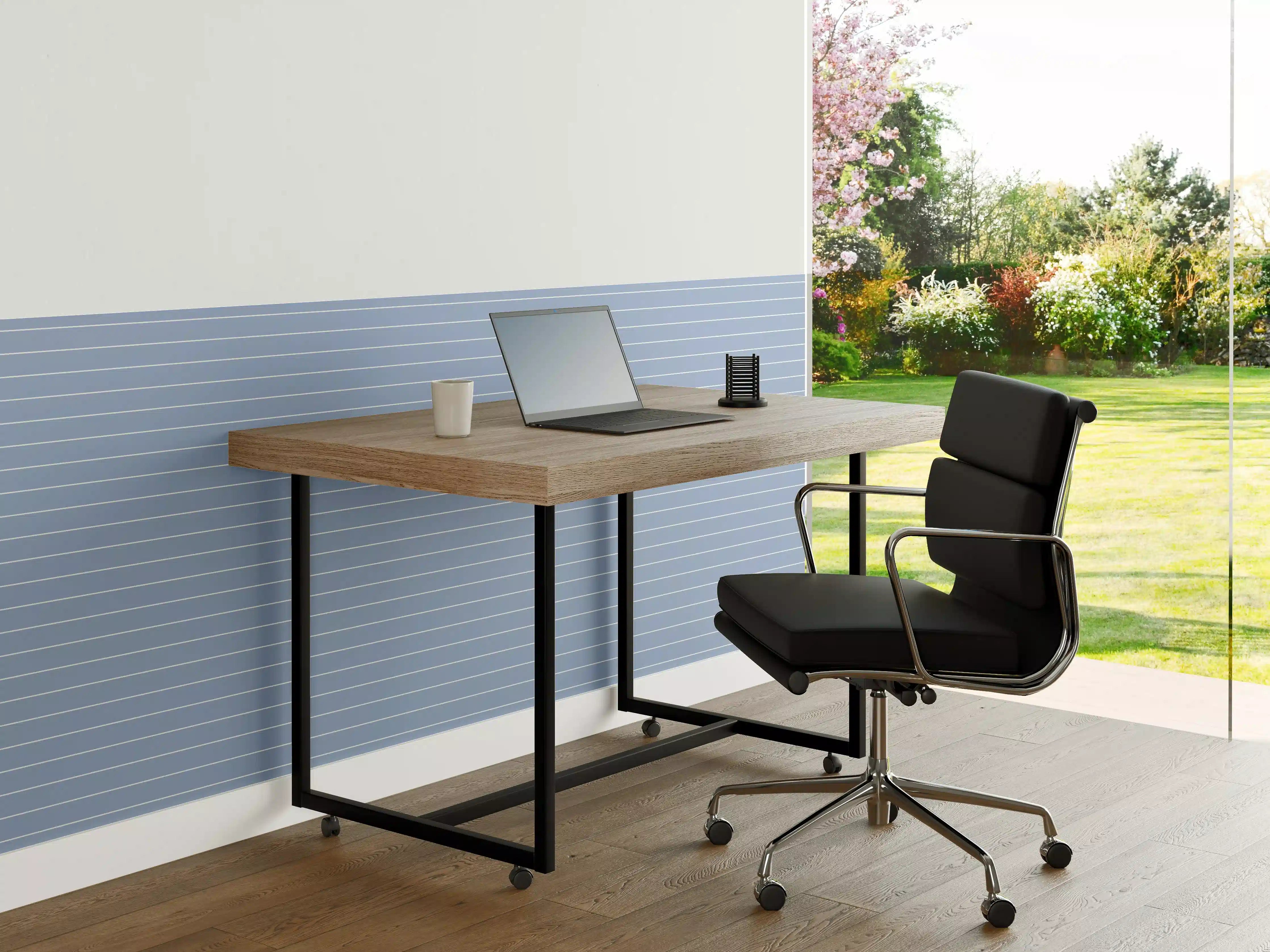 Büro Wandgestaltung - Beruhigende Blau-Grau-Textur