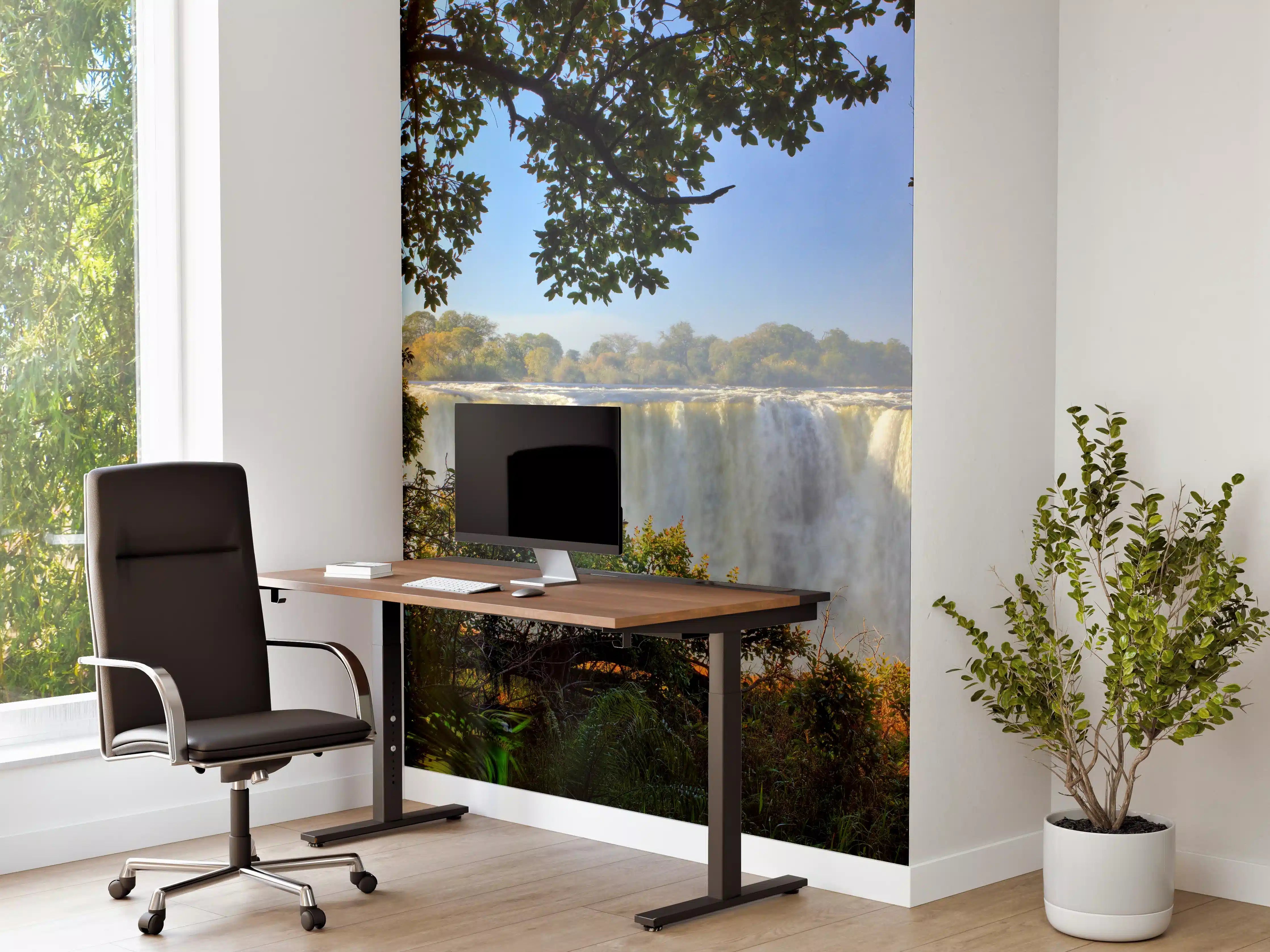Büro Wandgestaltung - Besondere Perspektive auf Victoria Falls
