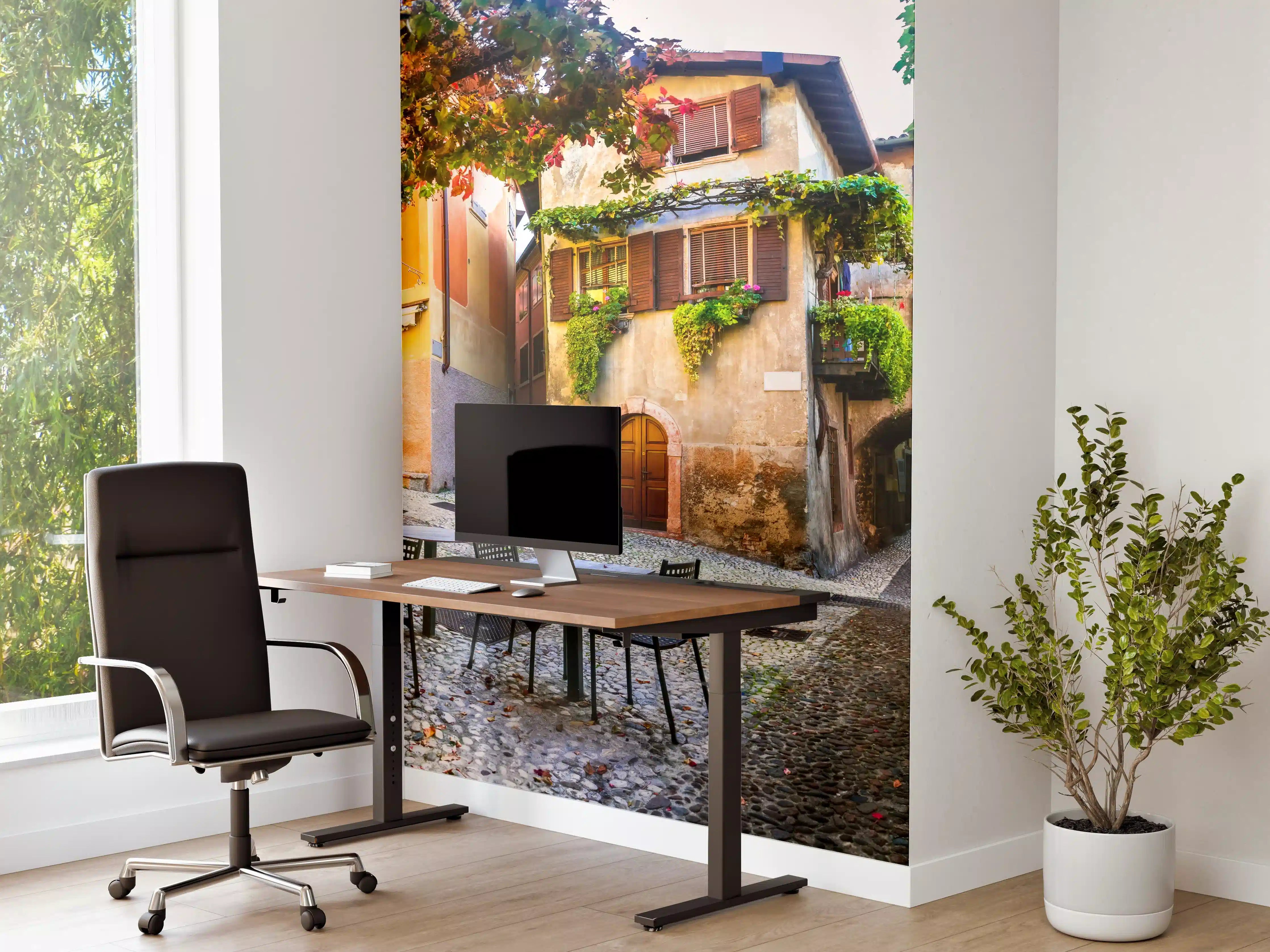 Büro Wandgestaltung - Bezaubernde alte Gasse in Malcesine