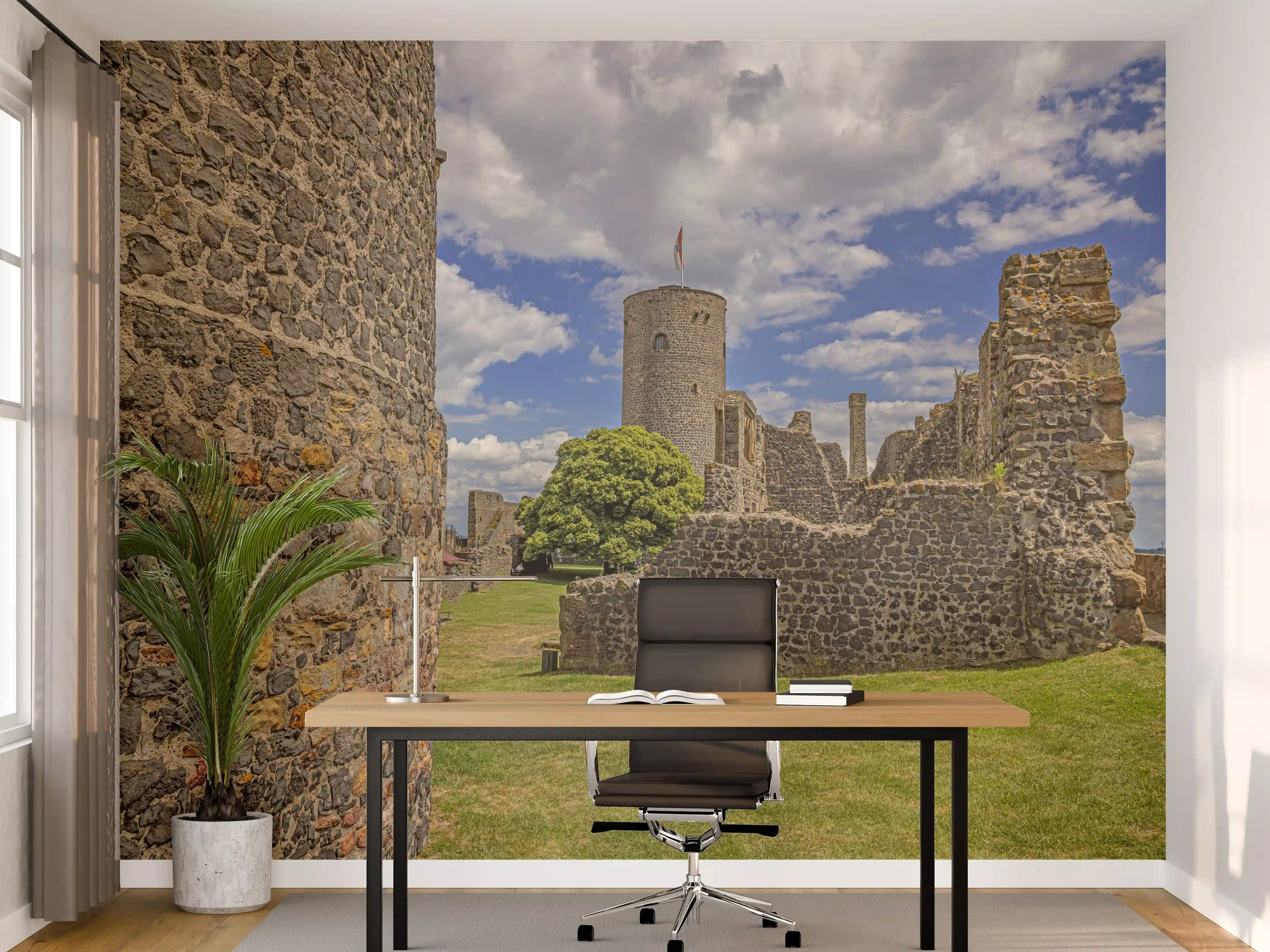 Büro Wandgestaltung - Bild von der Burgruine Münzenberg in Hessen