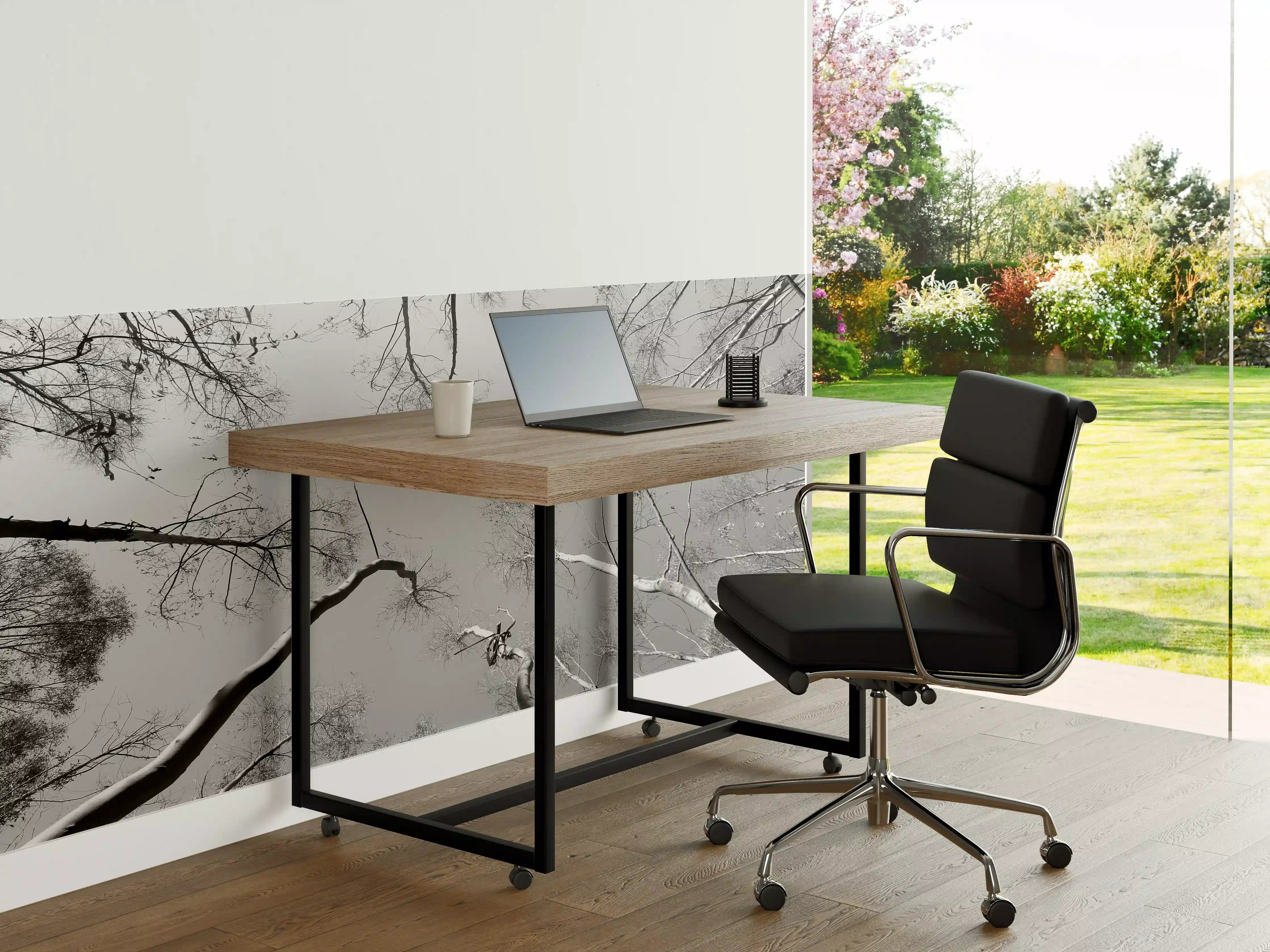 Büro Wandgestaltung - Birkenwald im Winter von unten