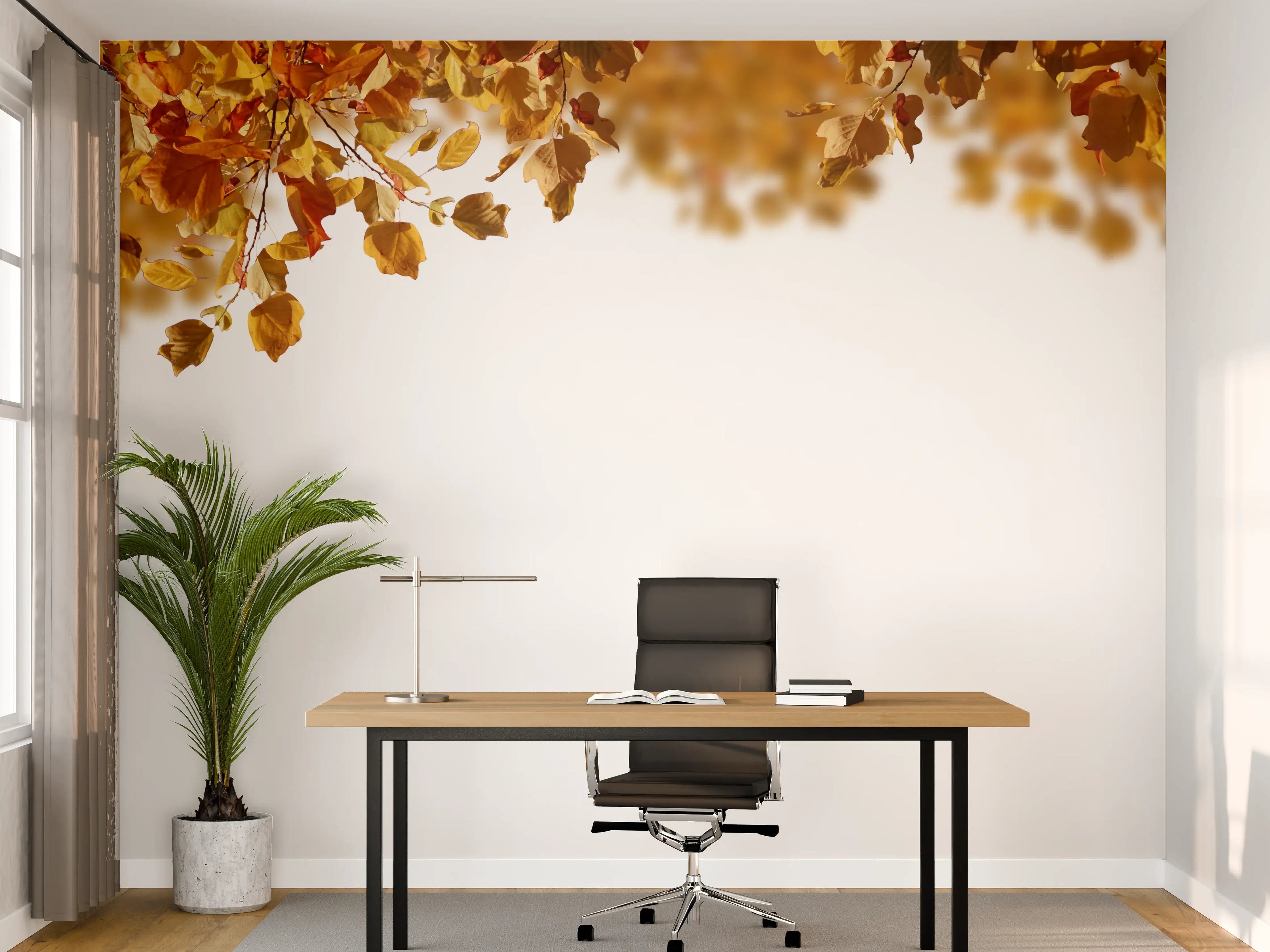 Büro Wandgestaltung - Blätter im Herbst