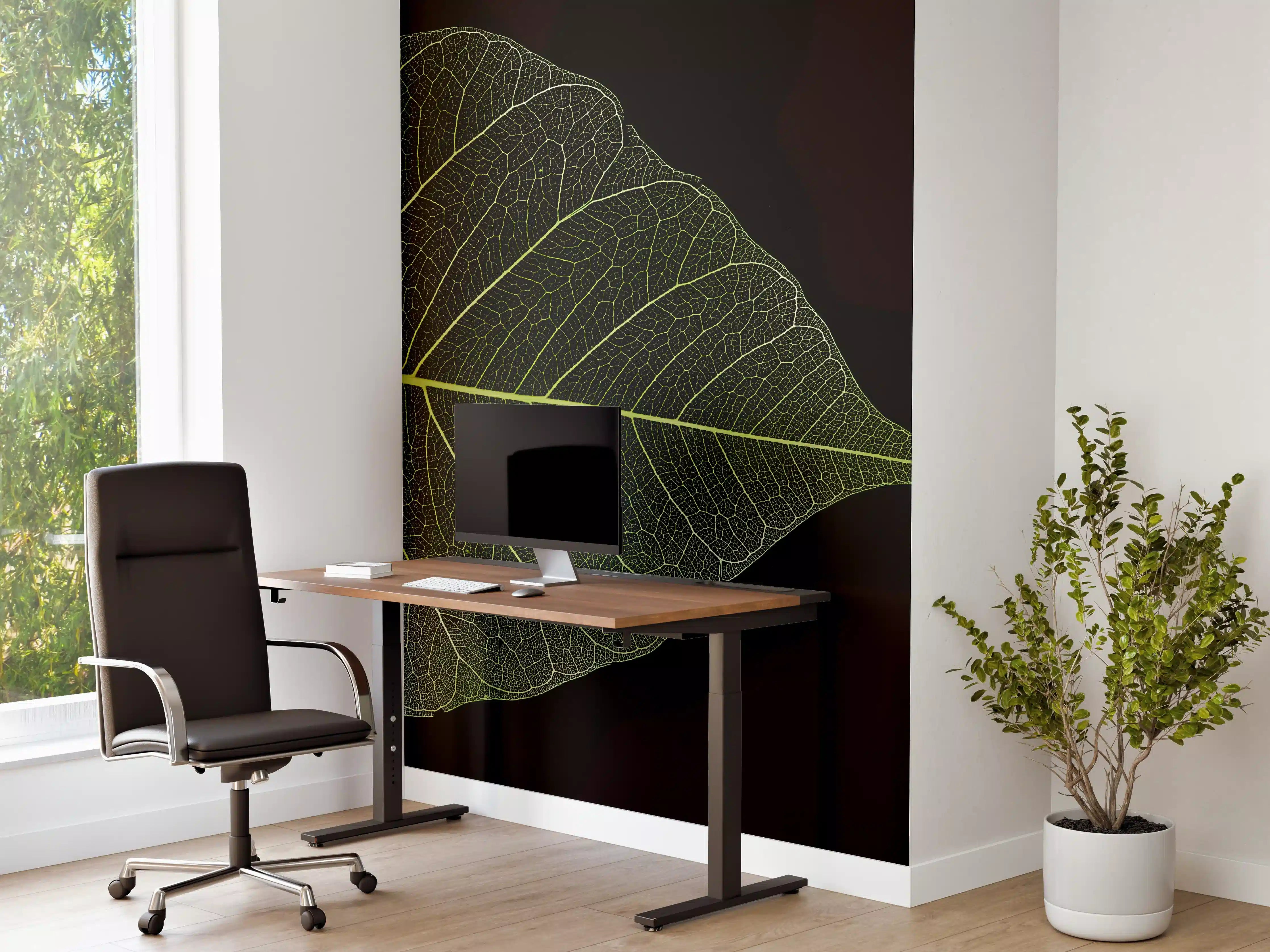 Büro Wandgestaltung - Blatt-Textur-Muster 2