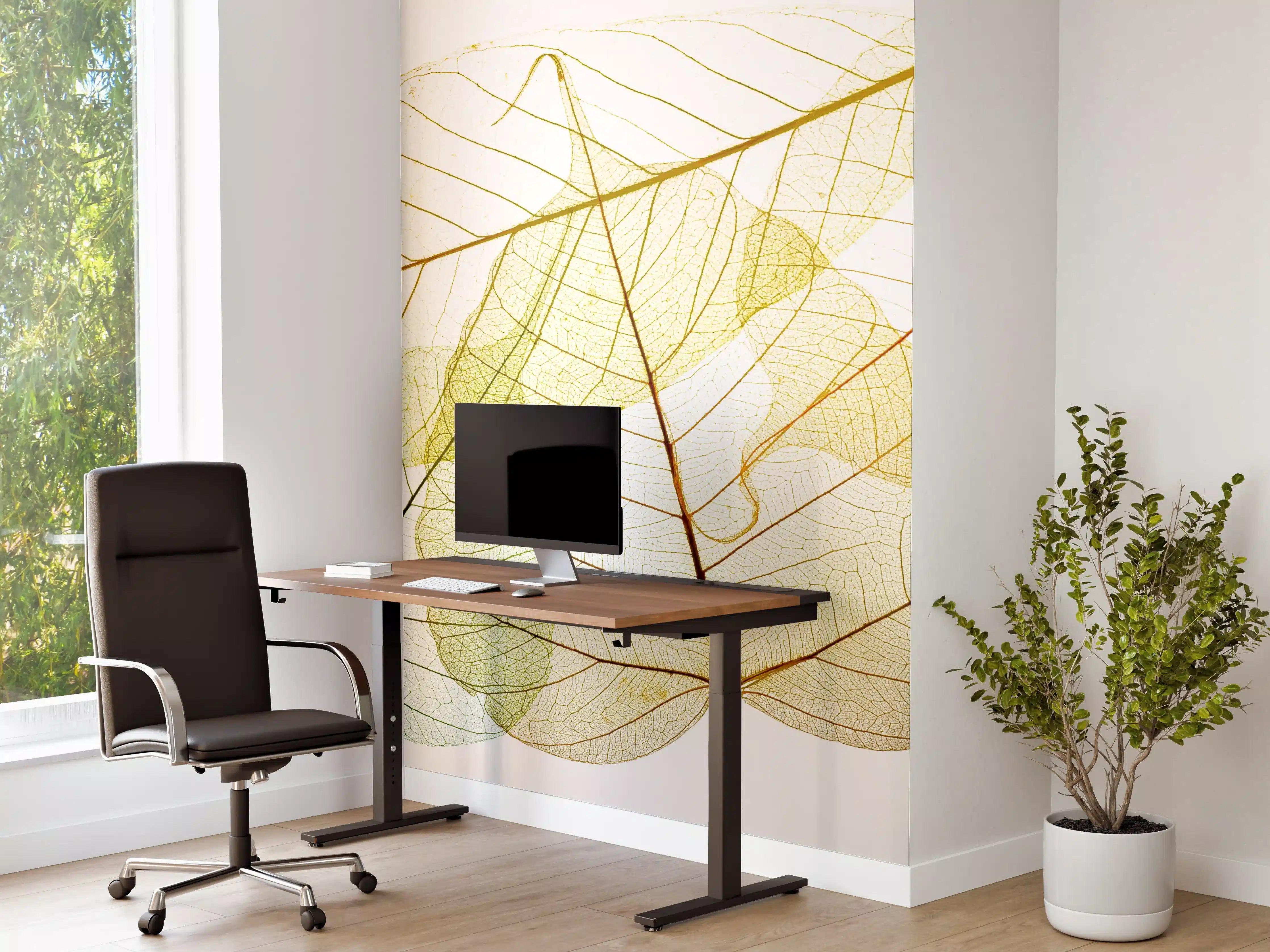 Büro Wandgestaltung - Blatt-Textur-Muster 6