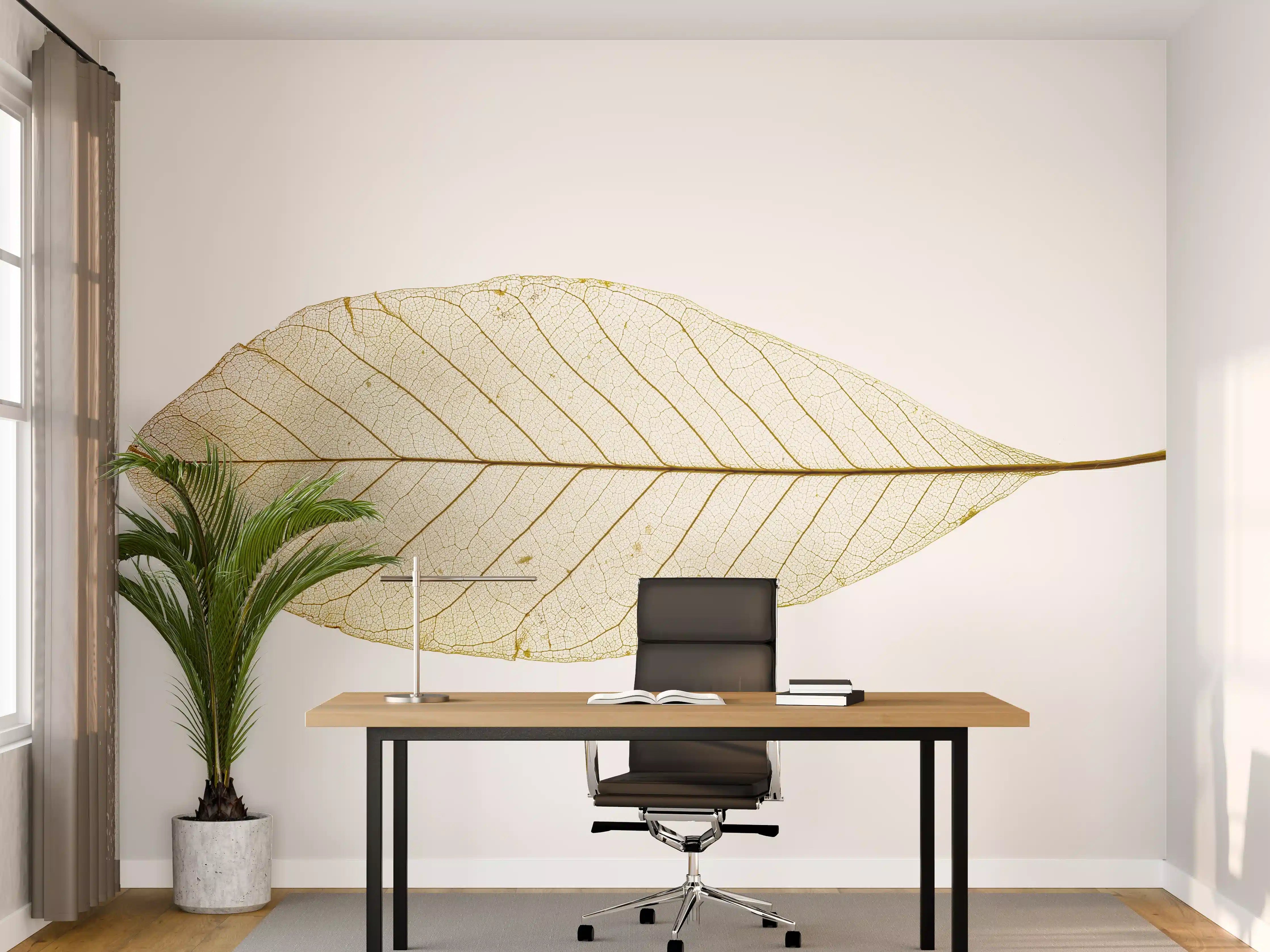 Büro Wandgestaltung - Blatt-Textur-Muster