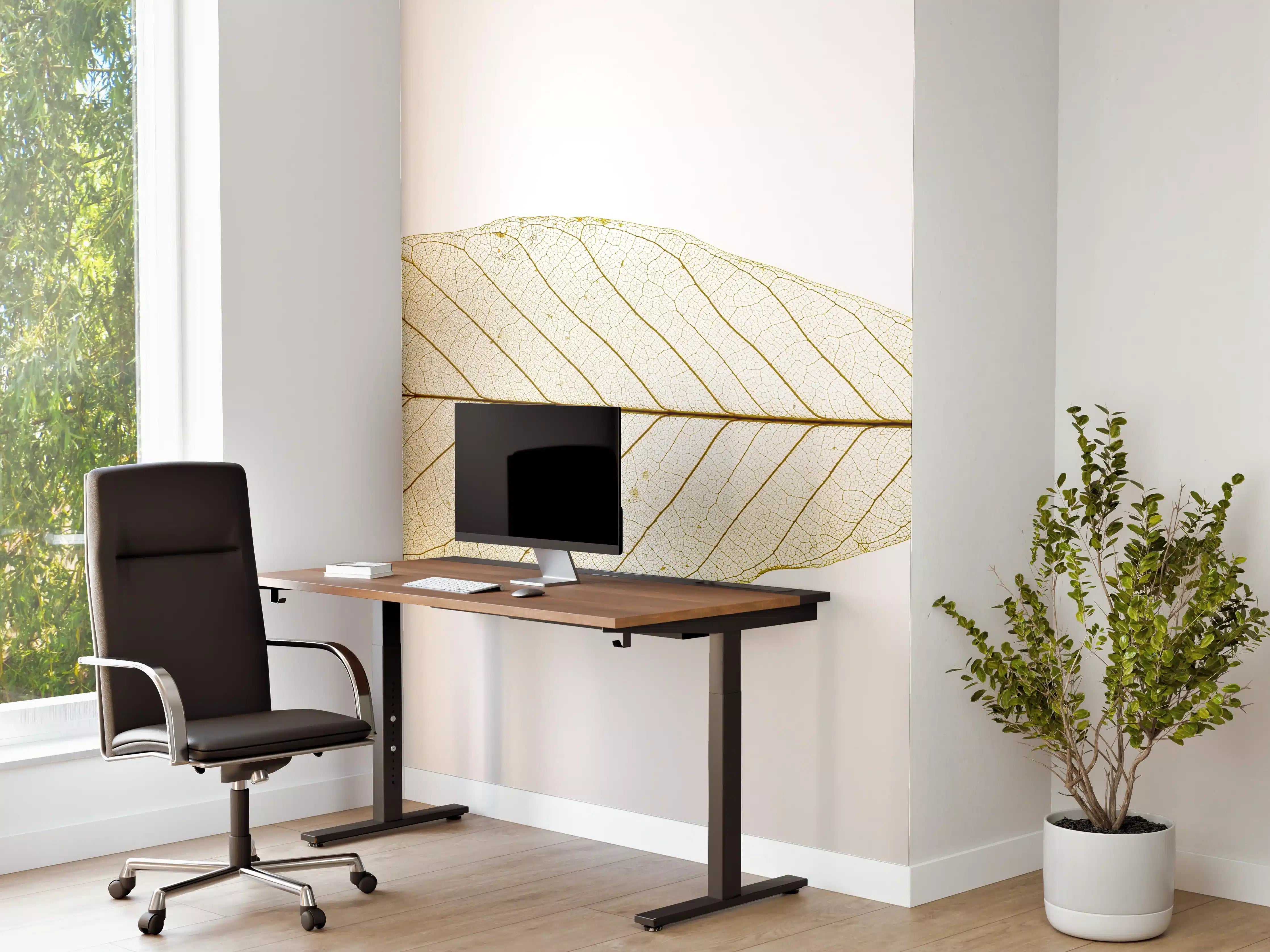 Büro Wandgestaltung - Blatt-Textur-Muster