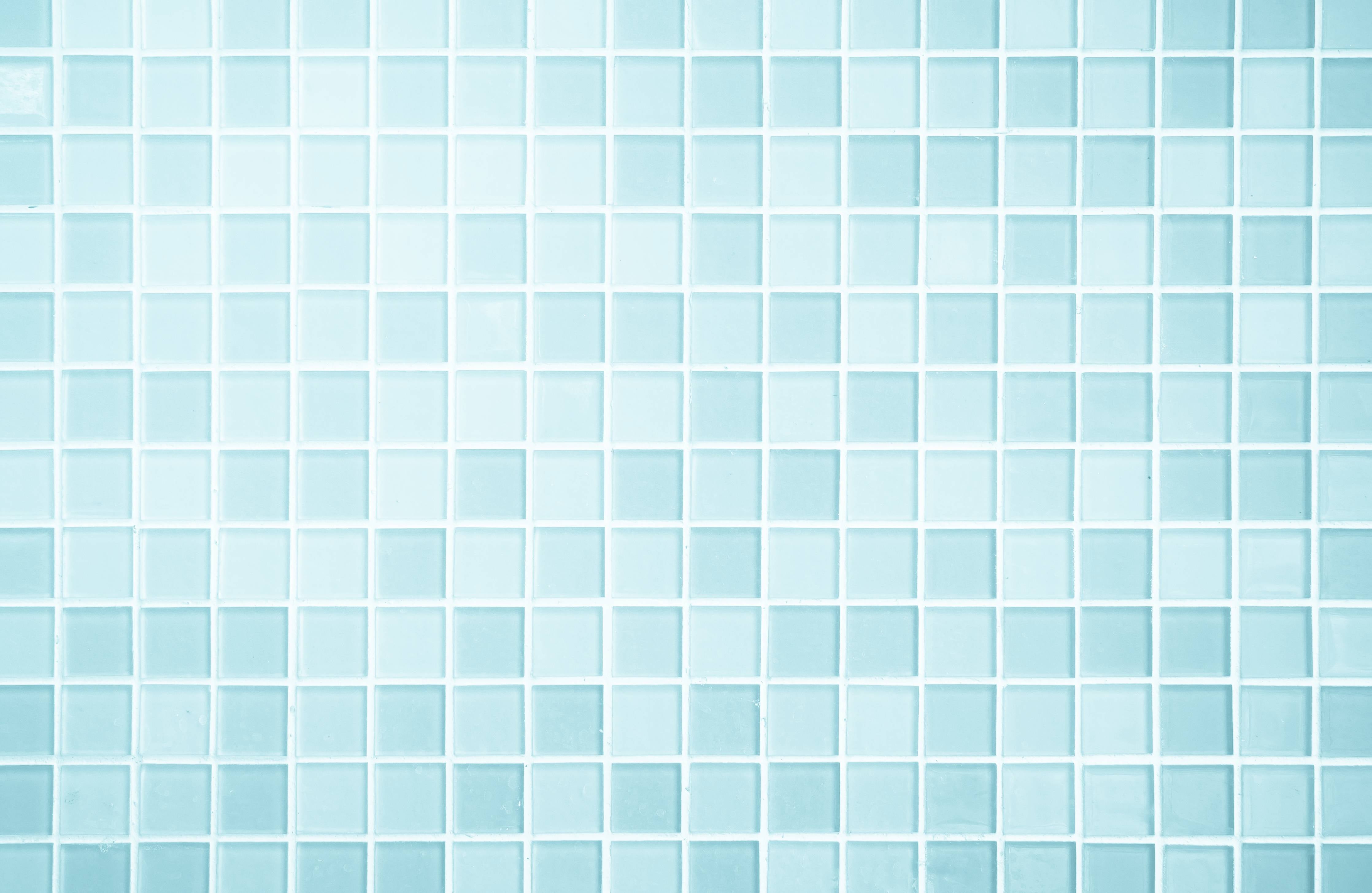 Büro Wandgestaltung-Blau-Weiße Keramikfliesen