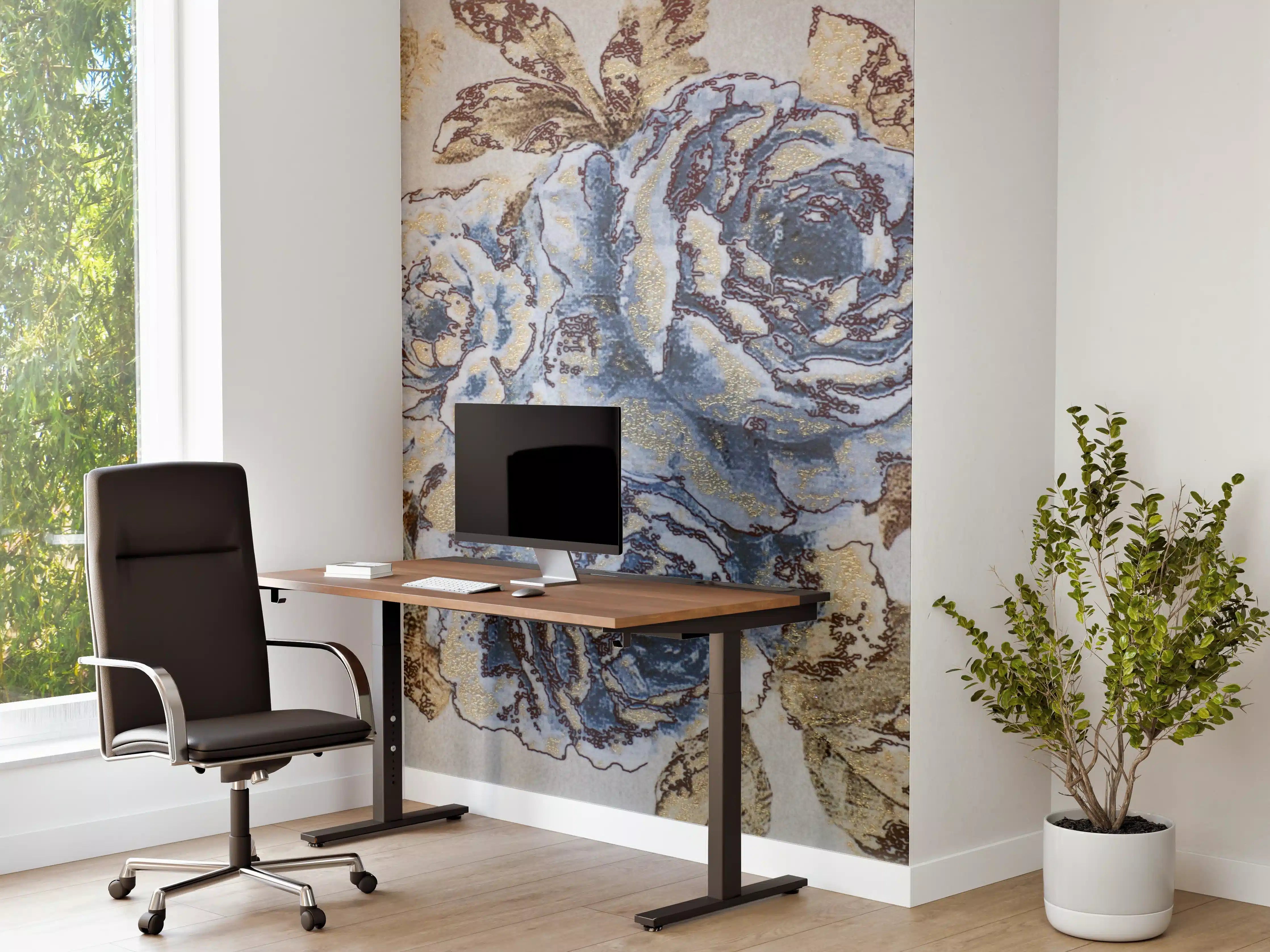 Büro Wandgestaltung - Blau, Beige und Grautöne
