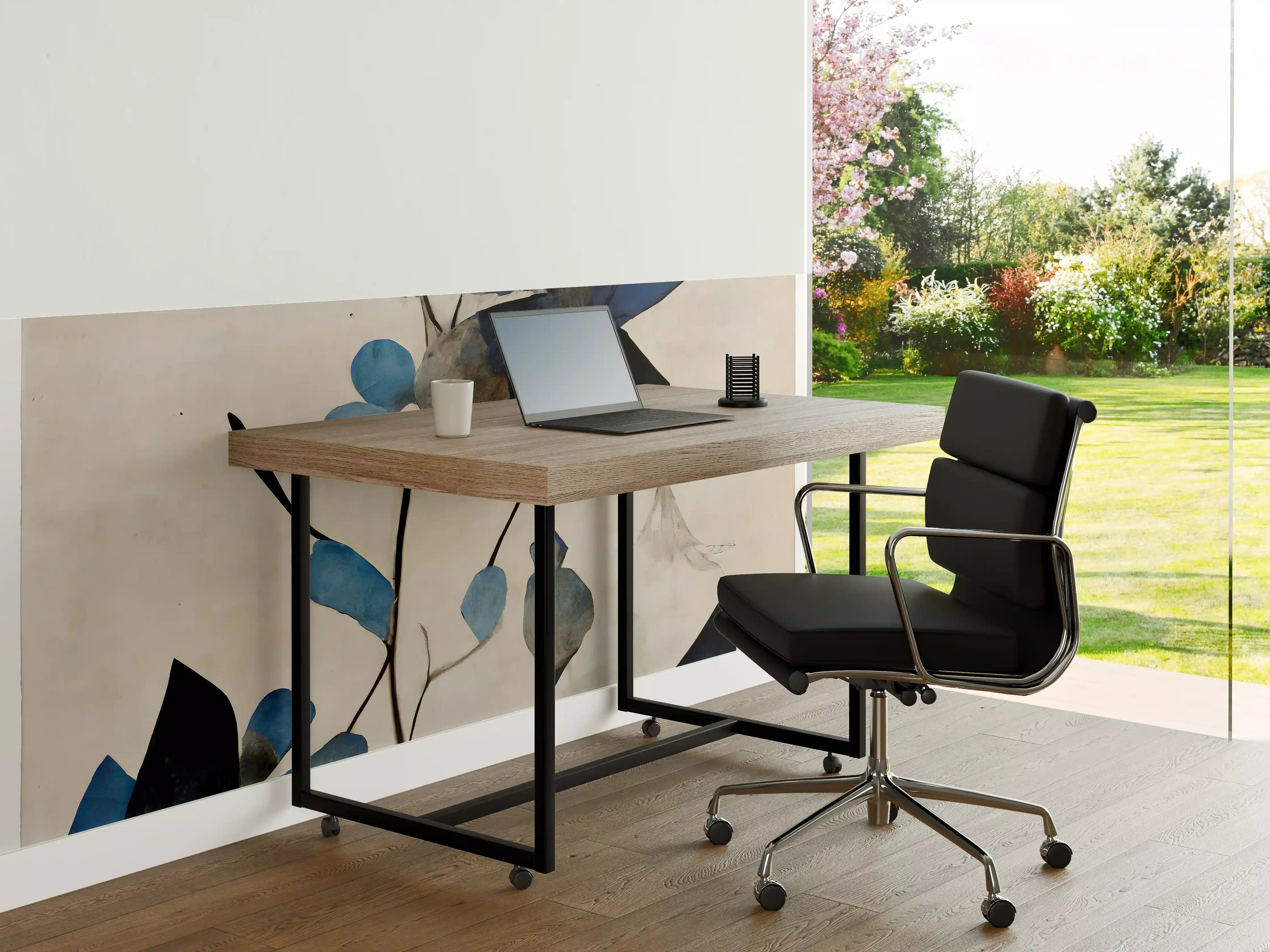 Büro Wandgestaltung - Blaue Blüten - Floral