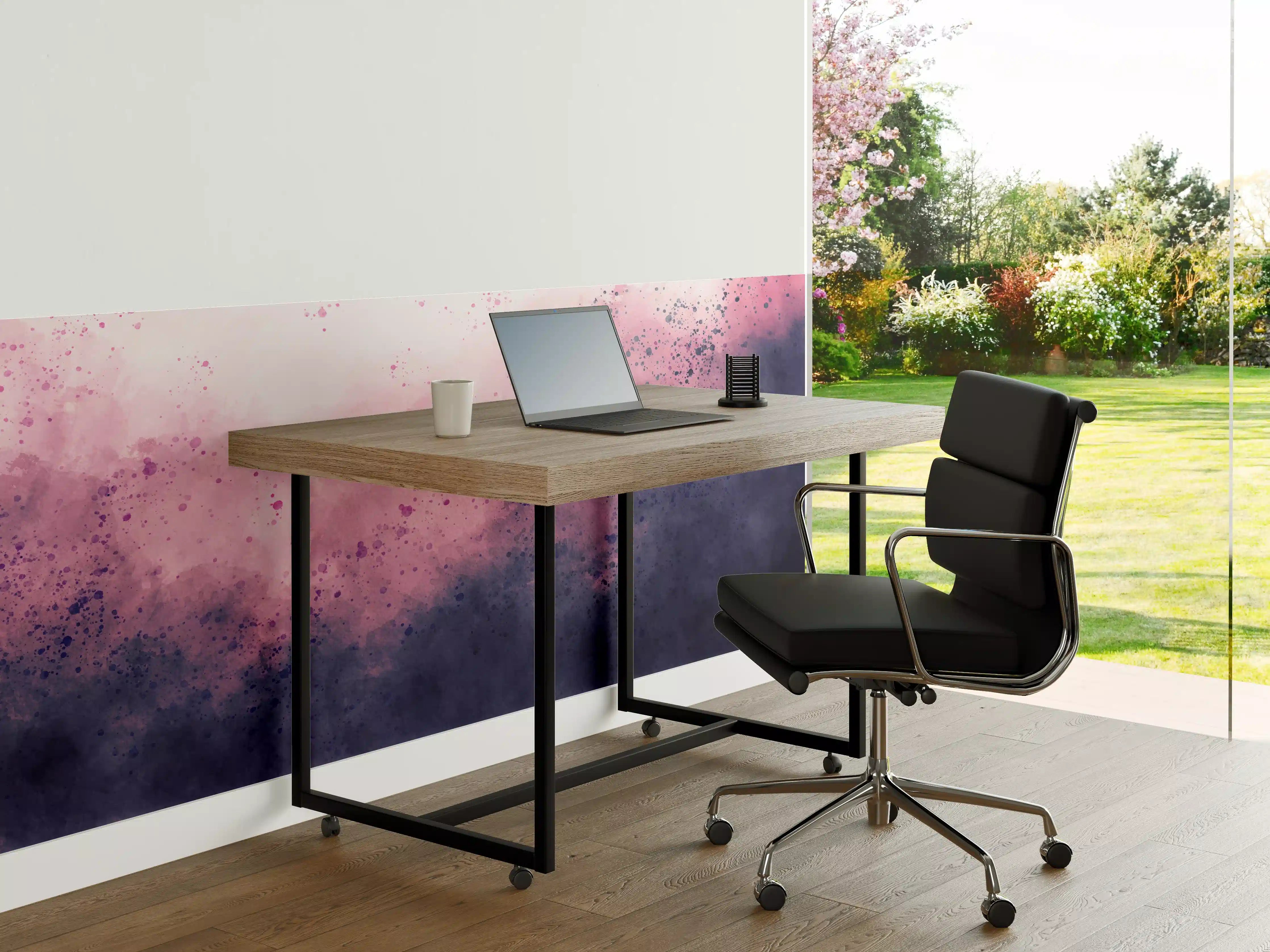 Büro Wandgestaltung - Blaue Lila Aquarell Himmel Textur