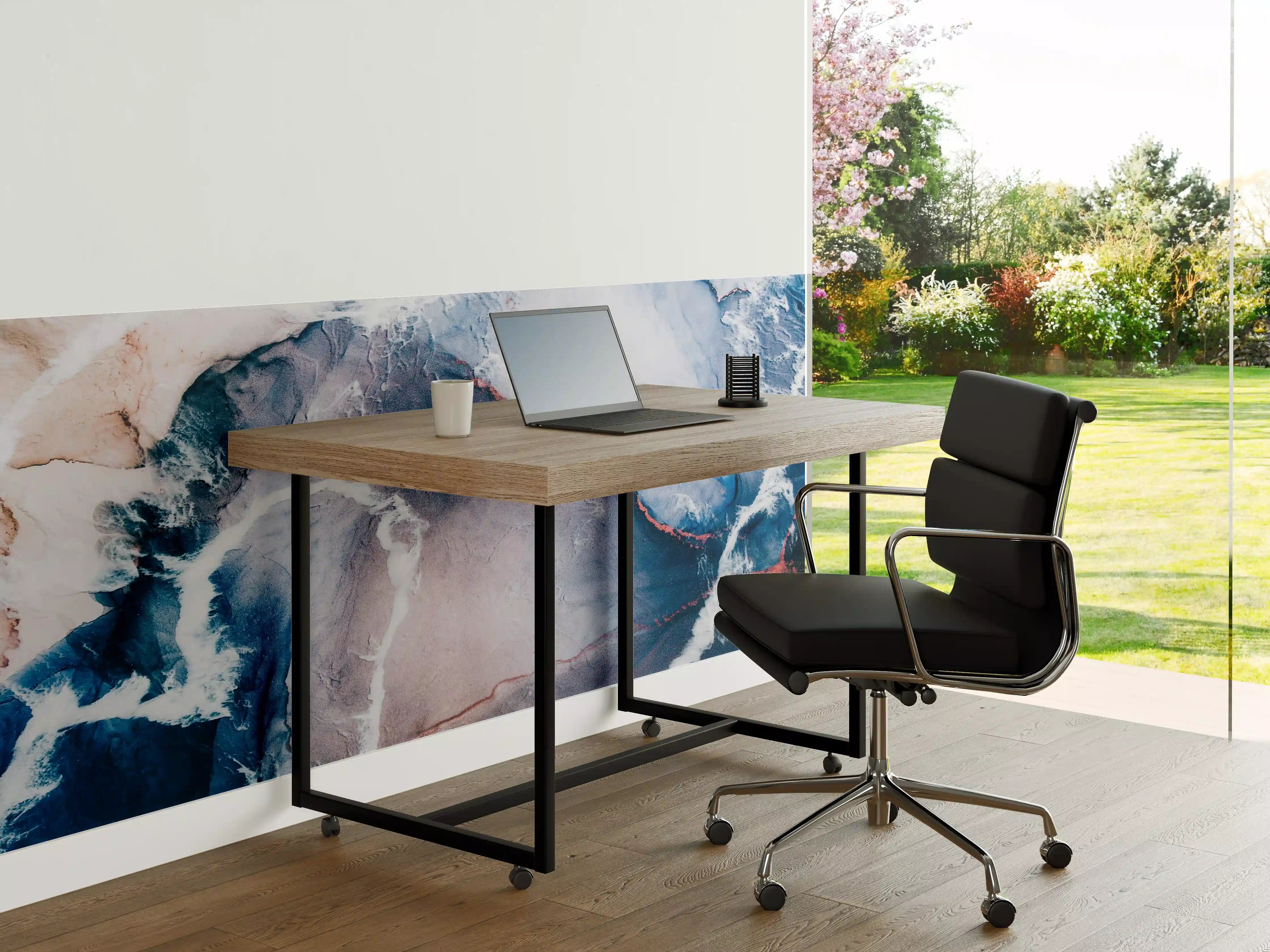 Büro Wandgestaltung - Blaue Marmorwasser Textur