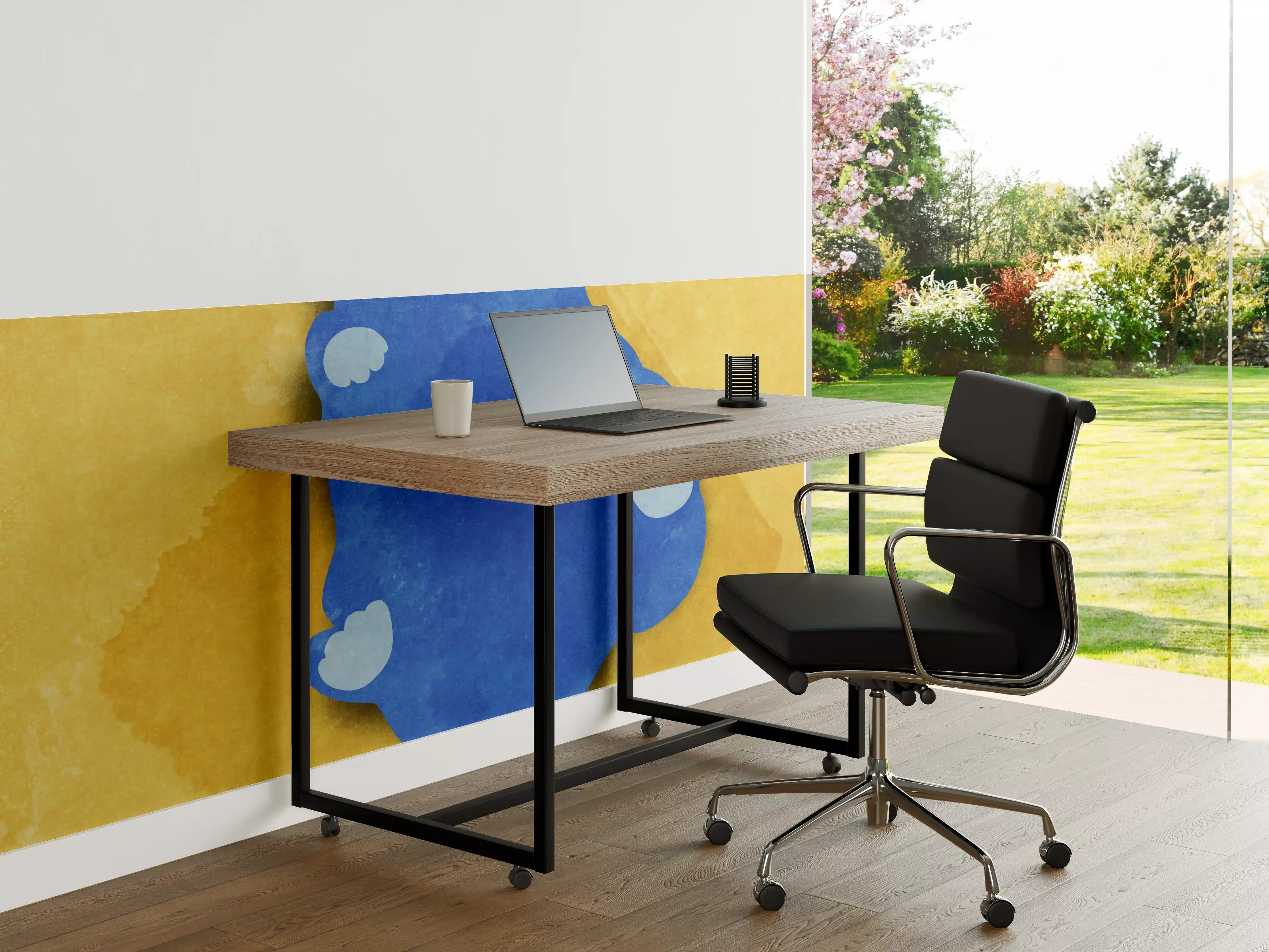 Büro Wandgestaltung - Blauer Lustiger Katzen-Print