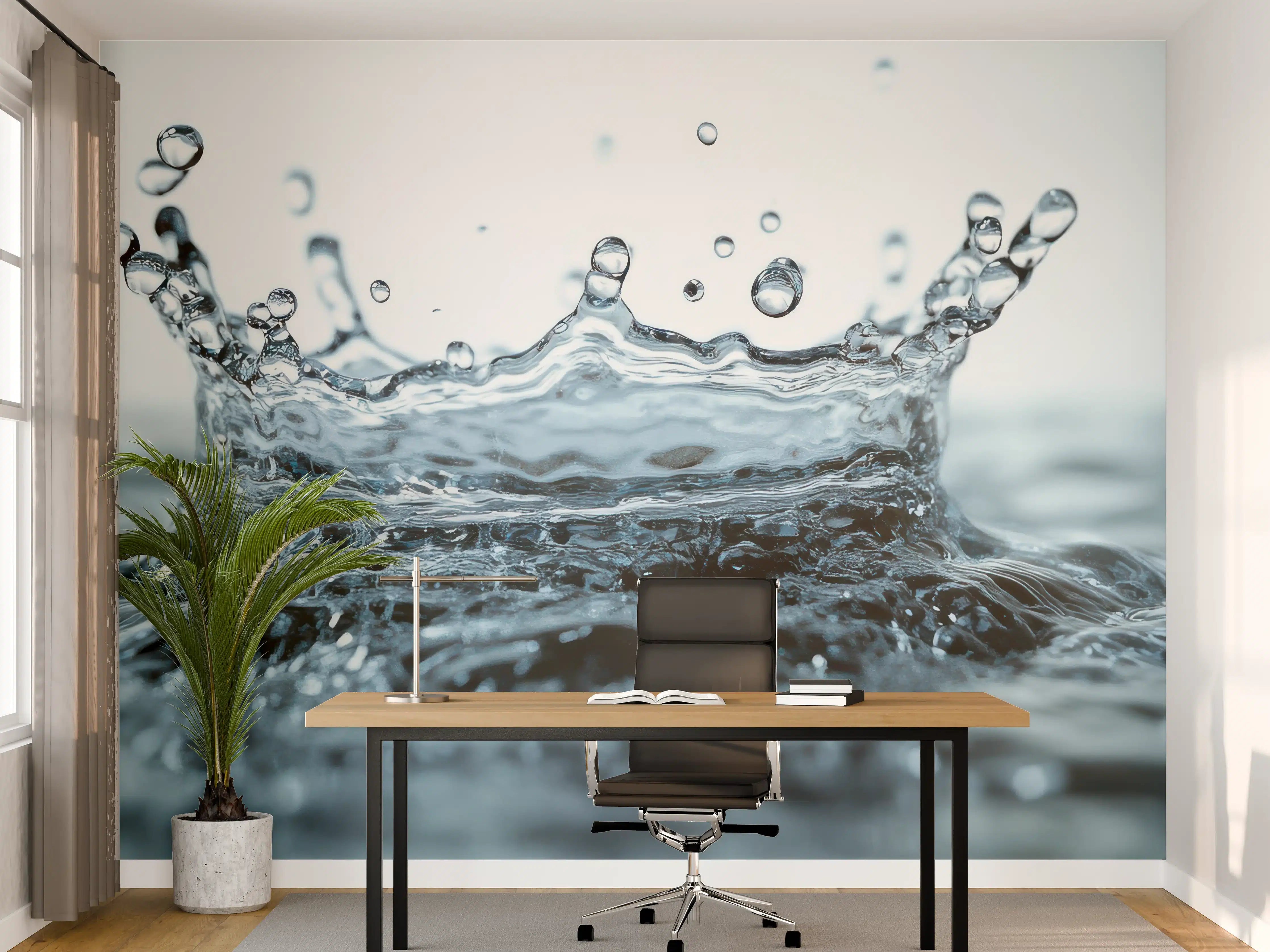Büro Wandgestaltung - Blauer Wasser-Splash