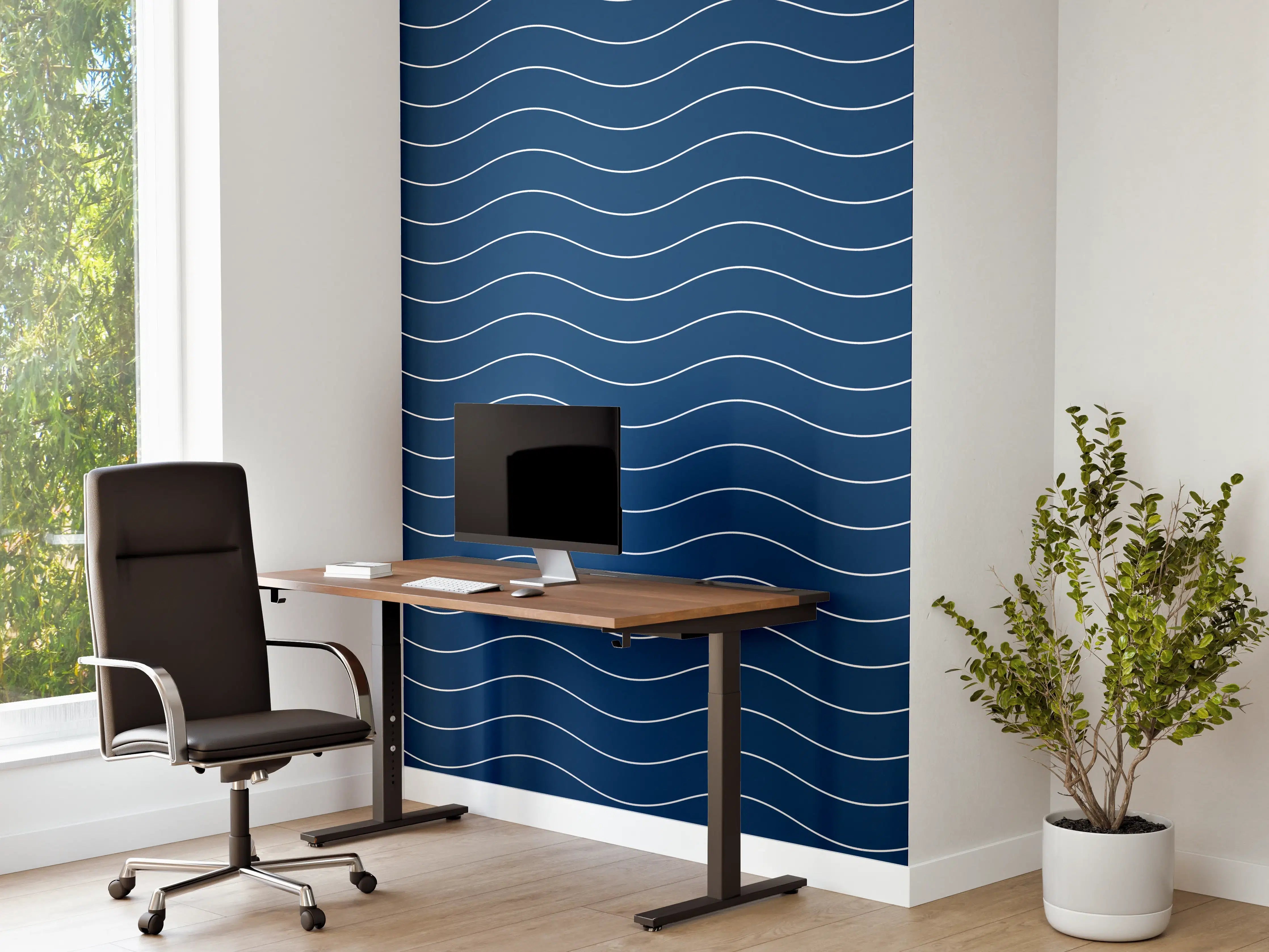 Büro Wandgestaltung - Blauer Wasser-Wandbild