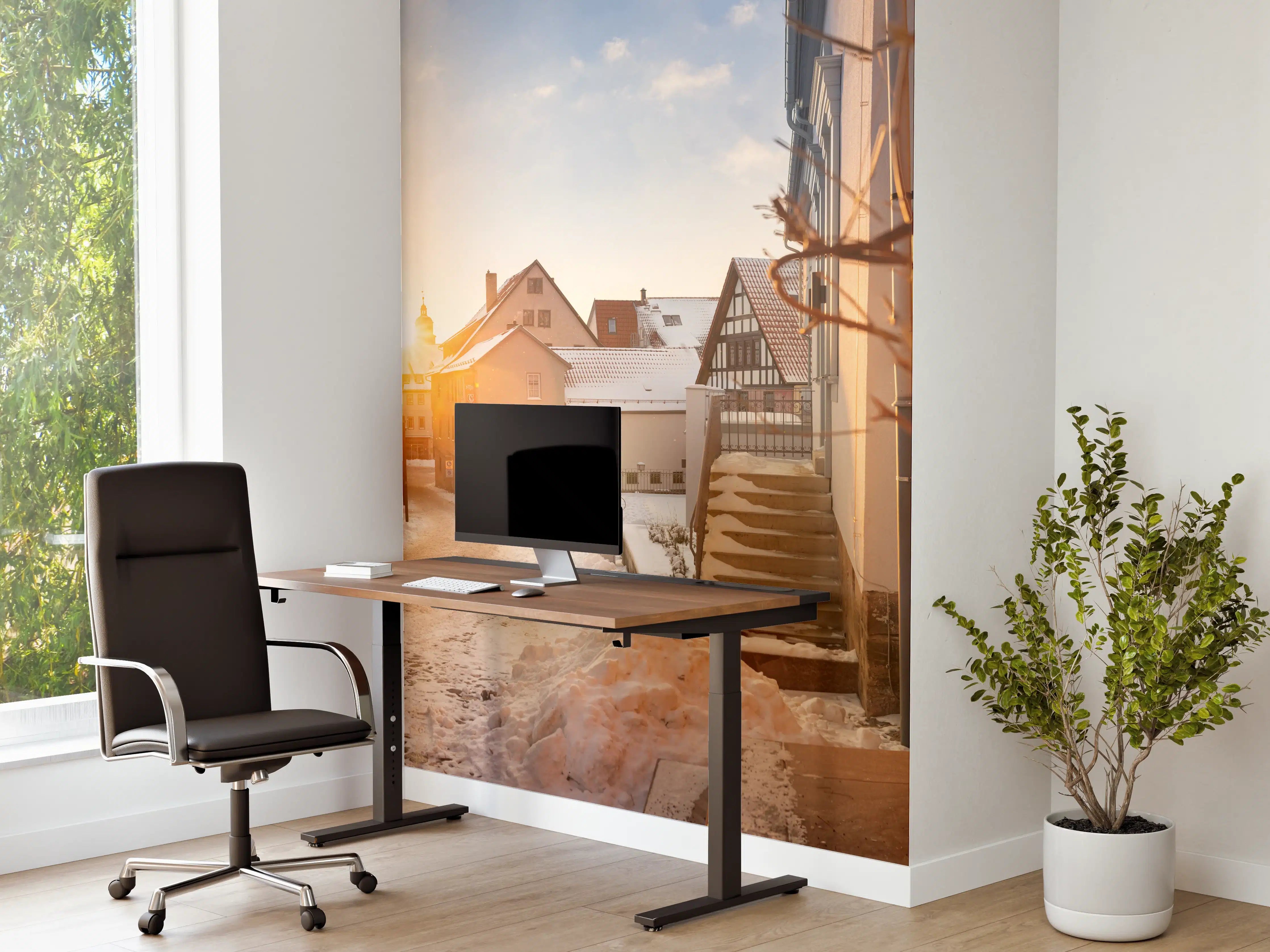 Büro Wandgestaltung - Blick auf Schmalkalden im Winter