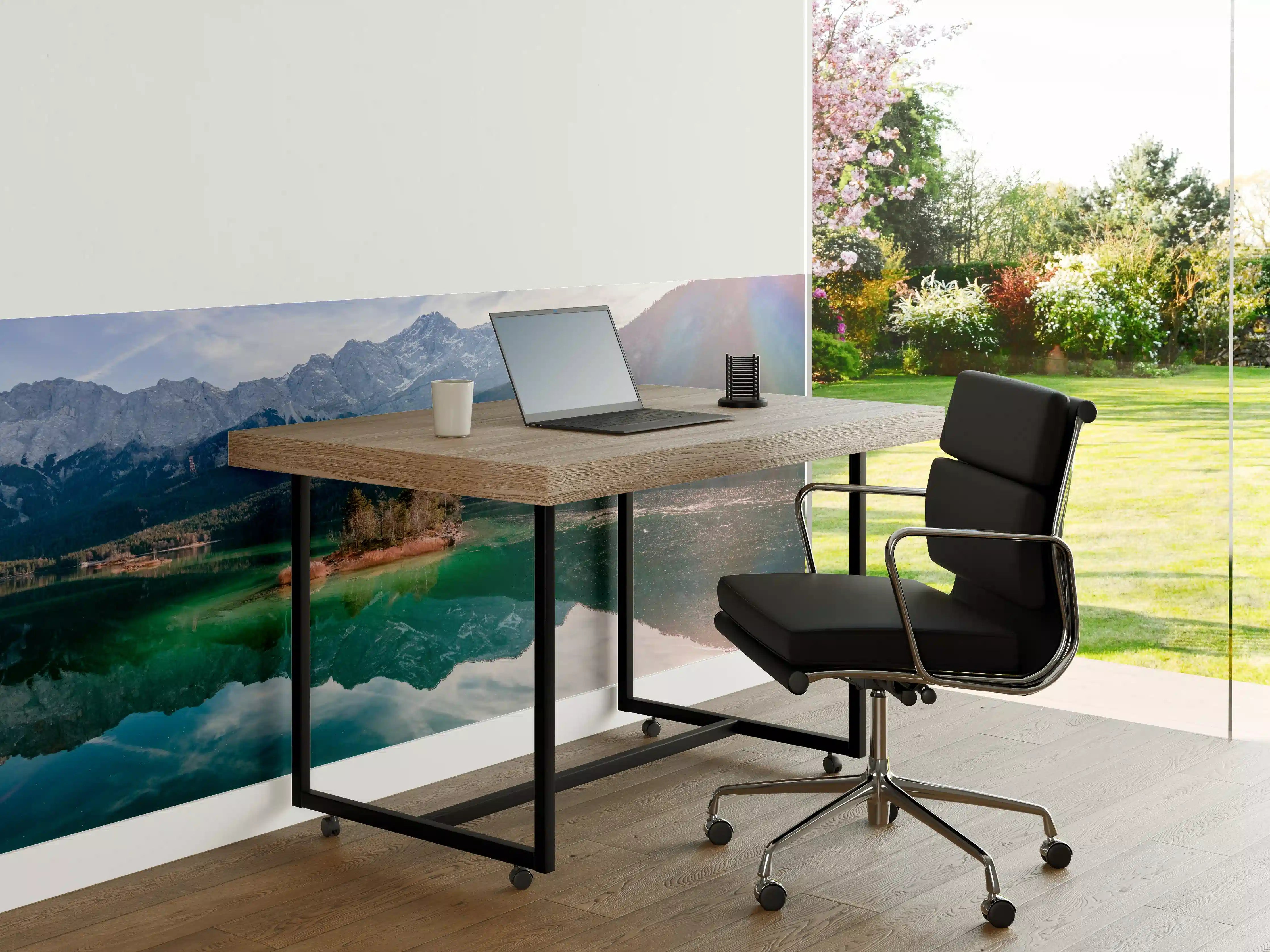 Büro Wandgestaltung - Blick auf den Eibsee mit der Zugspitze im Hintergrund