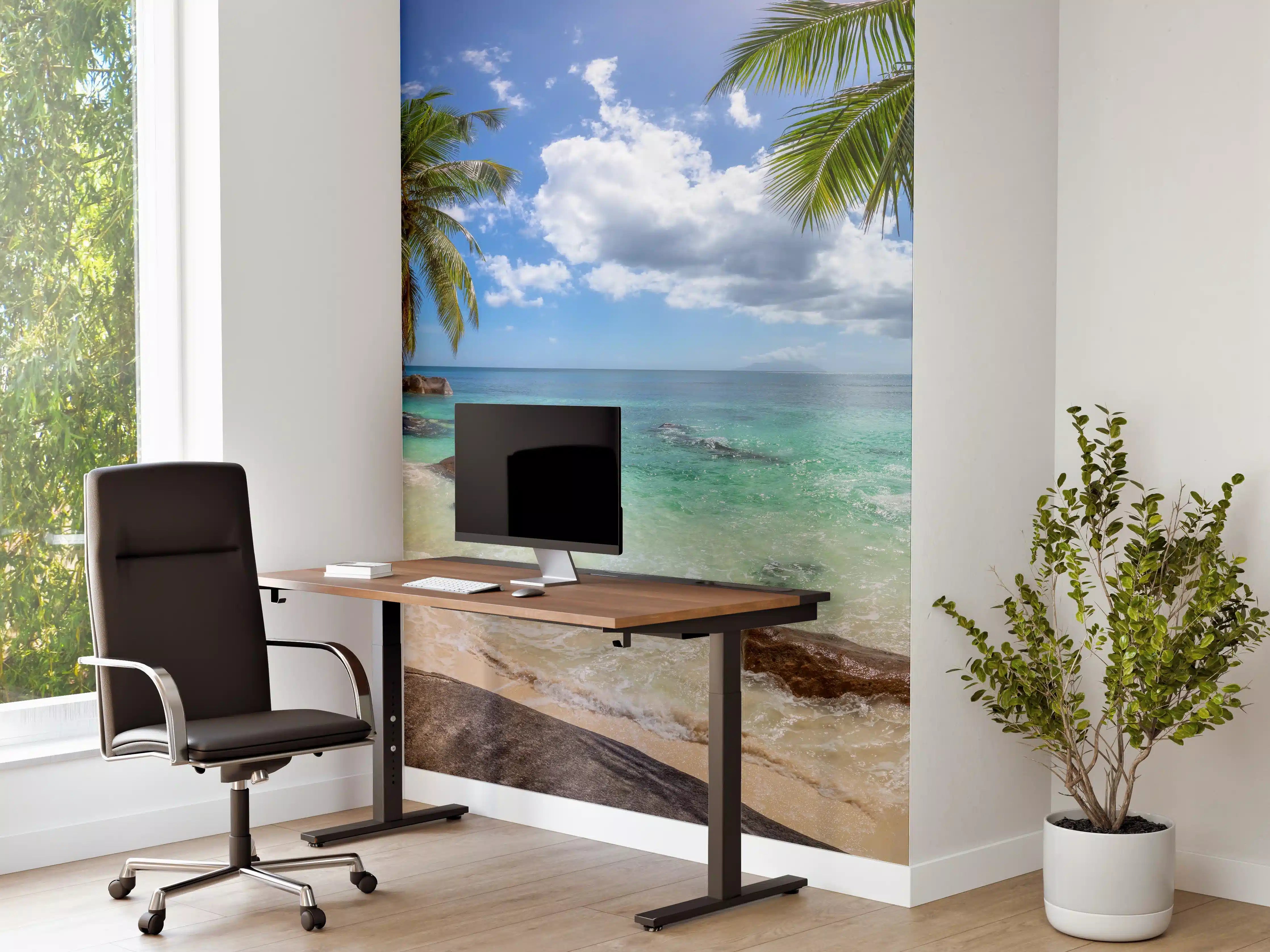 Büro Wandgestaltung - Blick auf den schönen tropischen Strand