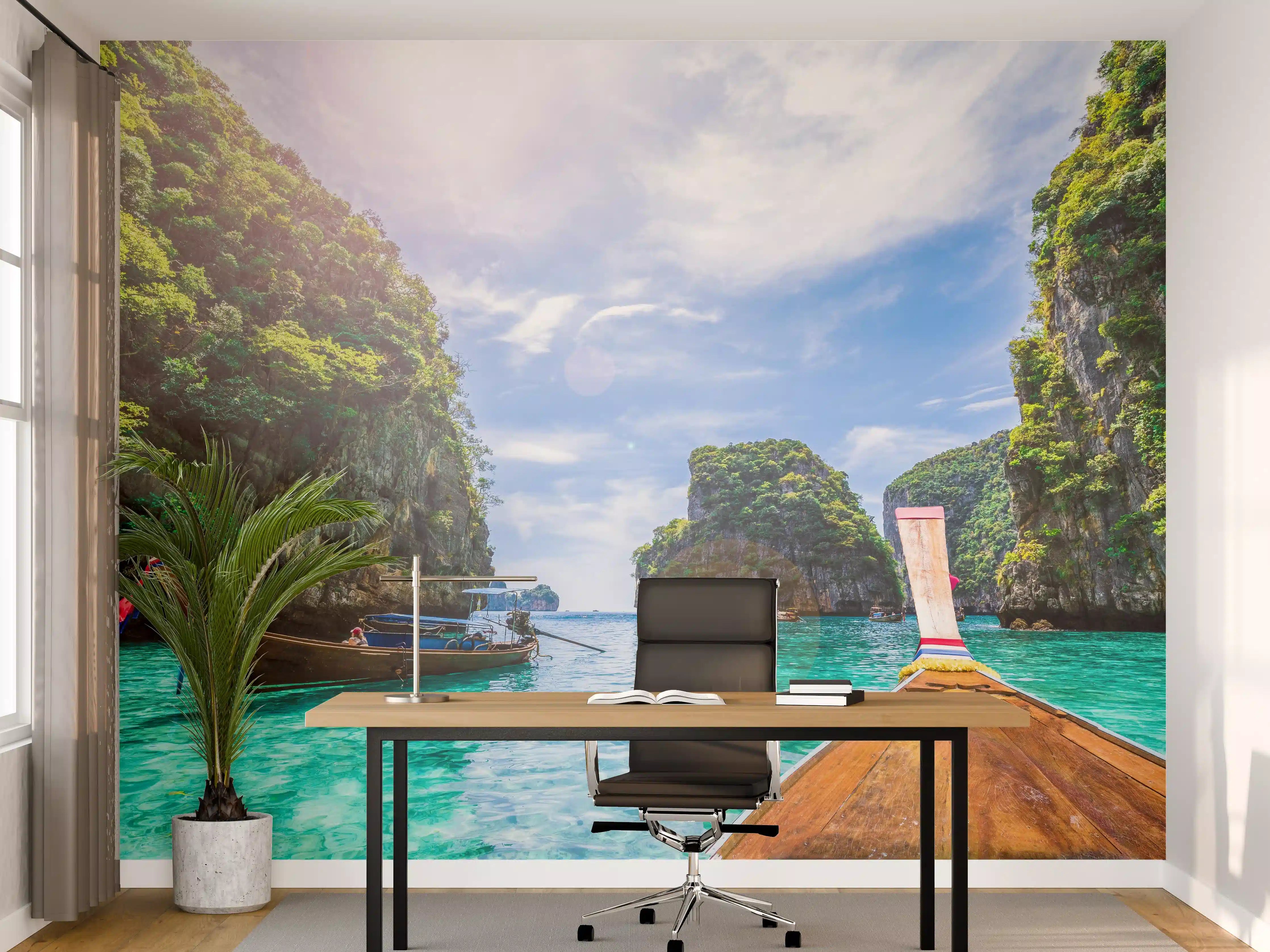 Büro Wandgestaltung - Blick auf die Bucht von Loh Samah