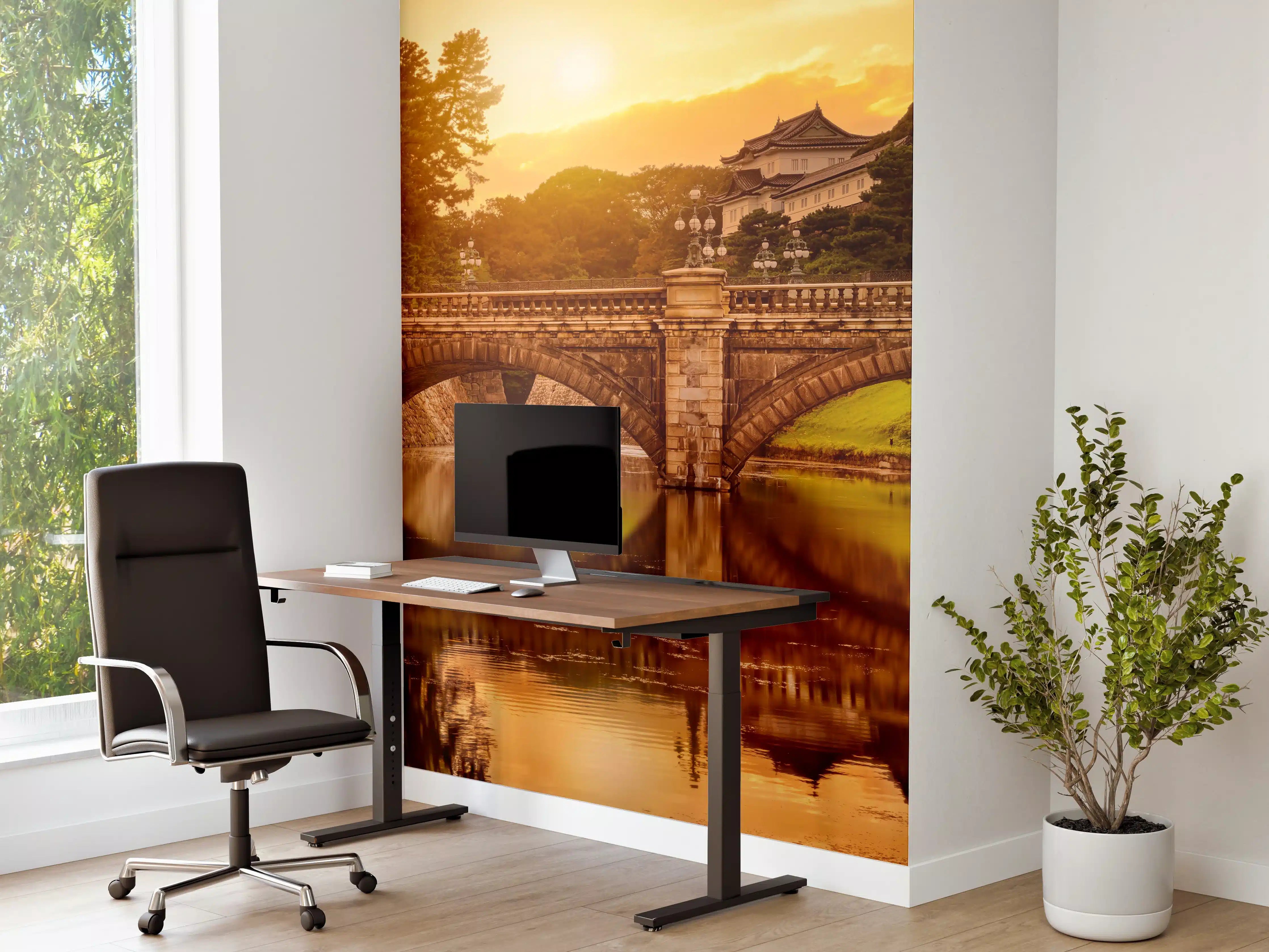 Büro Wandgestaltung - Blick auf die Nijubashi-Brücke in Tokio